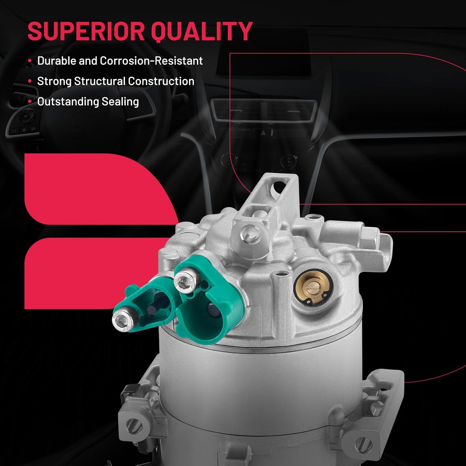 BDFHYK 198354 Air Conditioning A/C Compressor Compatible with Kia Soul 2012-2013 L4 2.0L, Compatible with Hyundai 2013 Elantra, Elantra Coupe/GT L4 1.8L