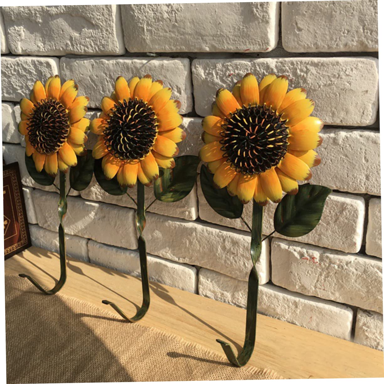 3 Ganci Da Parete Decorativi in ​​metallo Rustico Con Fiori Per Soggiorno Cucina Camera Da Letto Bagno Organizzazione Della Casa