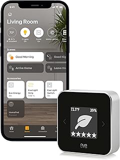 Eve Room - Indoor air quality sensor to monitor air quality (VOC), temperature & humidity, Apple HomeKit technology, Bluetooth and Thread