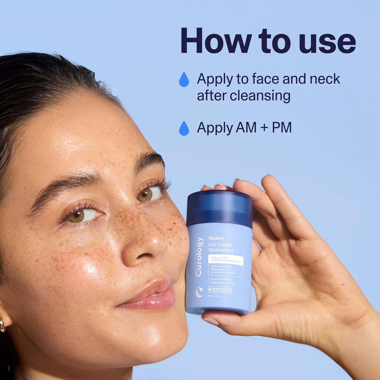 Curology Hydro+ Gel Cream Moisturizer, Lightweight Face Lotion for Sensitive Skin, 1.7 fl oz - Image 6