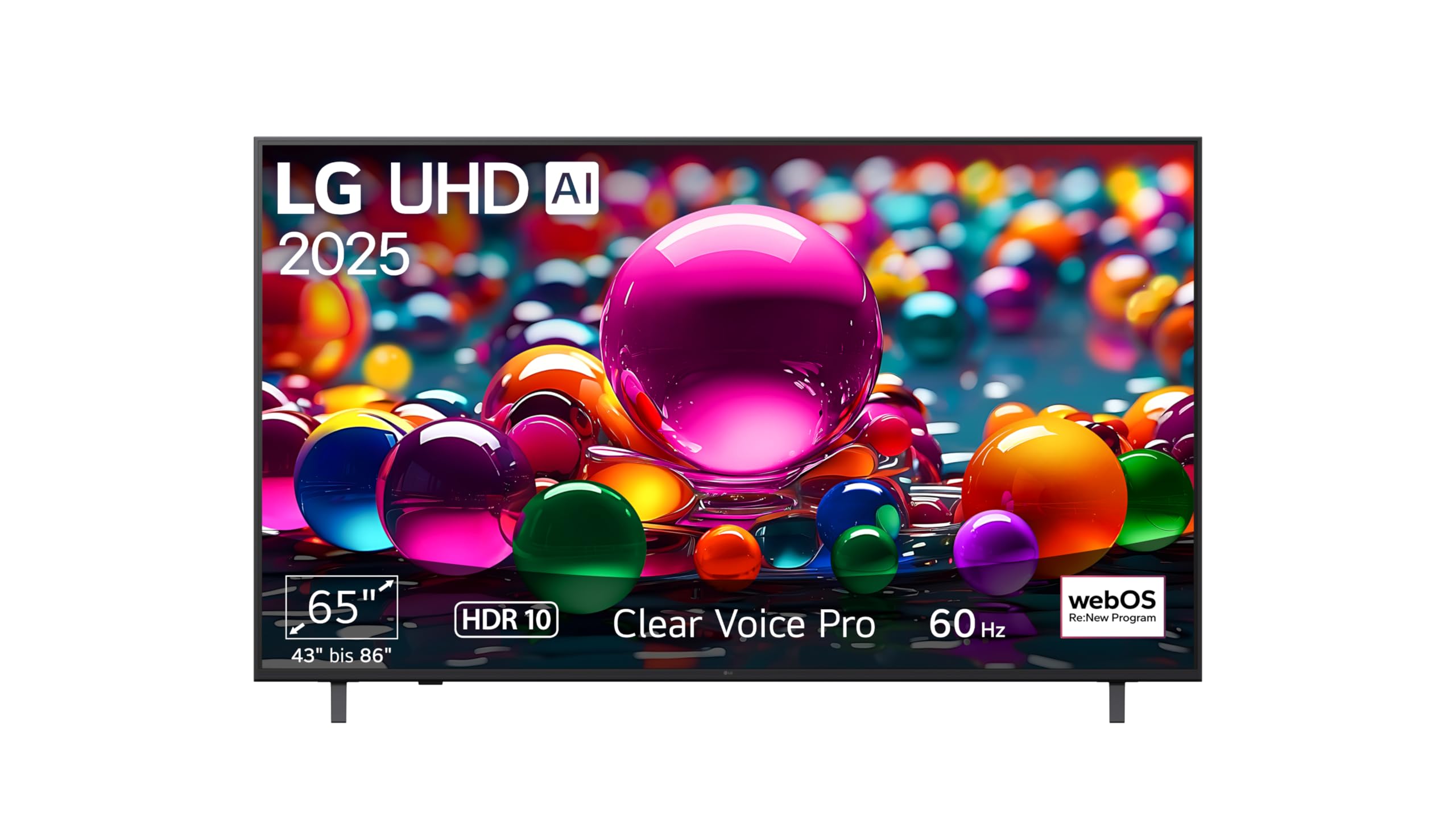 LG 65UA75006LA TV 65 Zoll (165 cm) 4K UHD AI TV (α7 Gen8 4K AI Prozessor, webOS 25, 60Hz) [Modelljahr 2025]