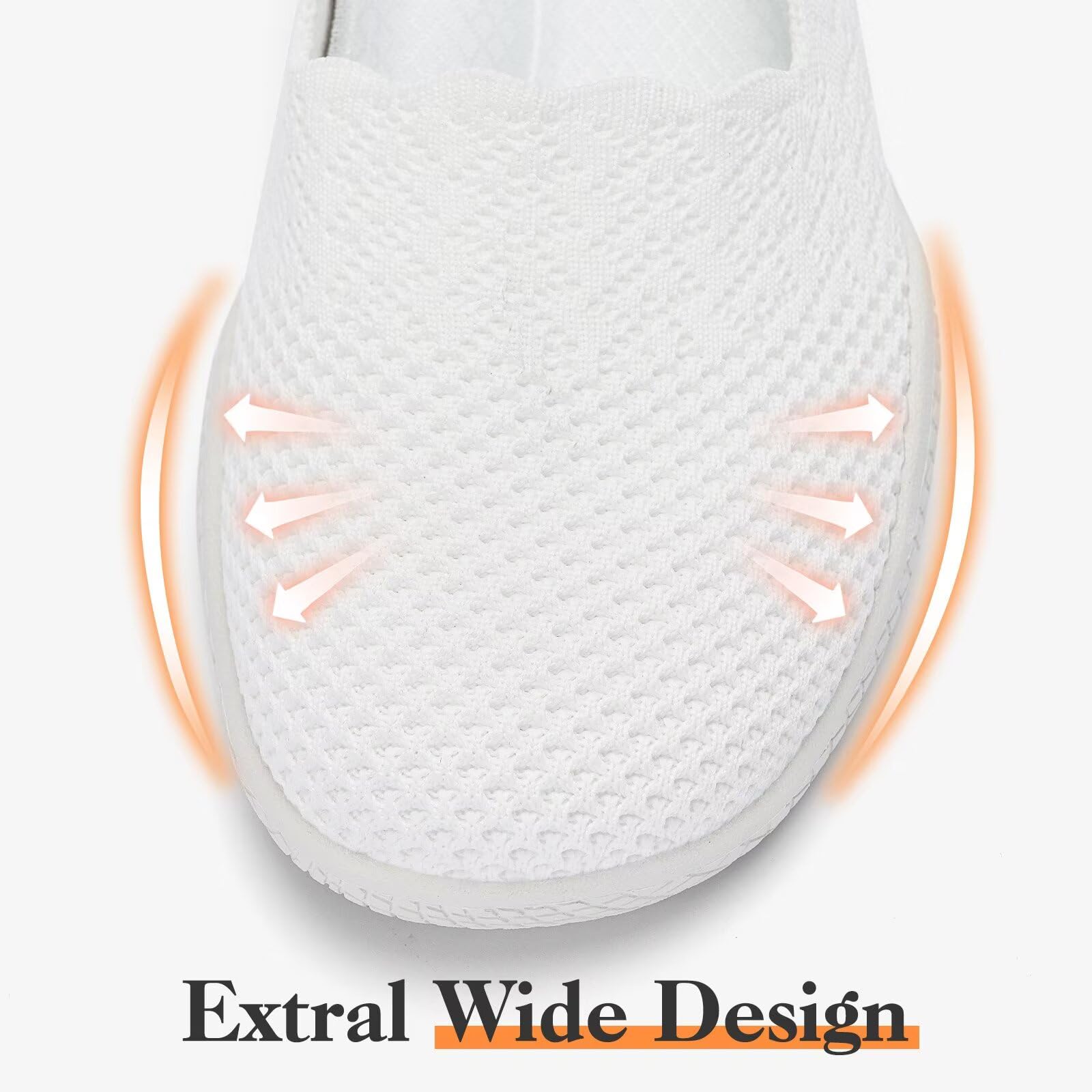 Puxowe Damen Wanderschuhe Leichtgewichtige Strick Slip on Mesh Bequeme Barfuß Minimalistische Sneakers Low Top