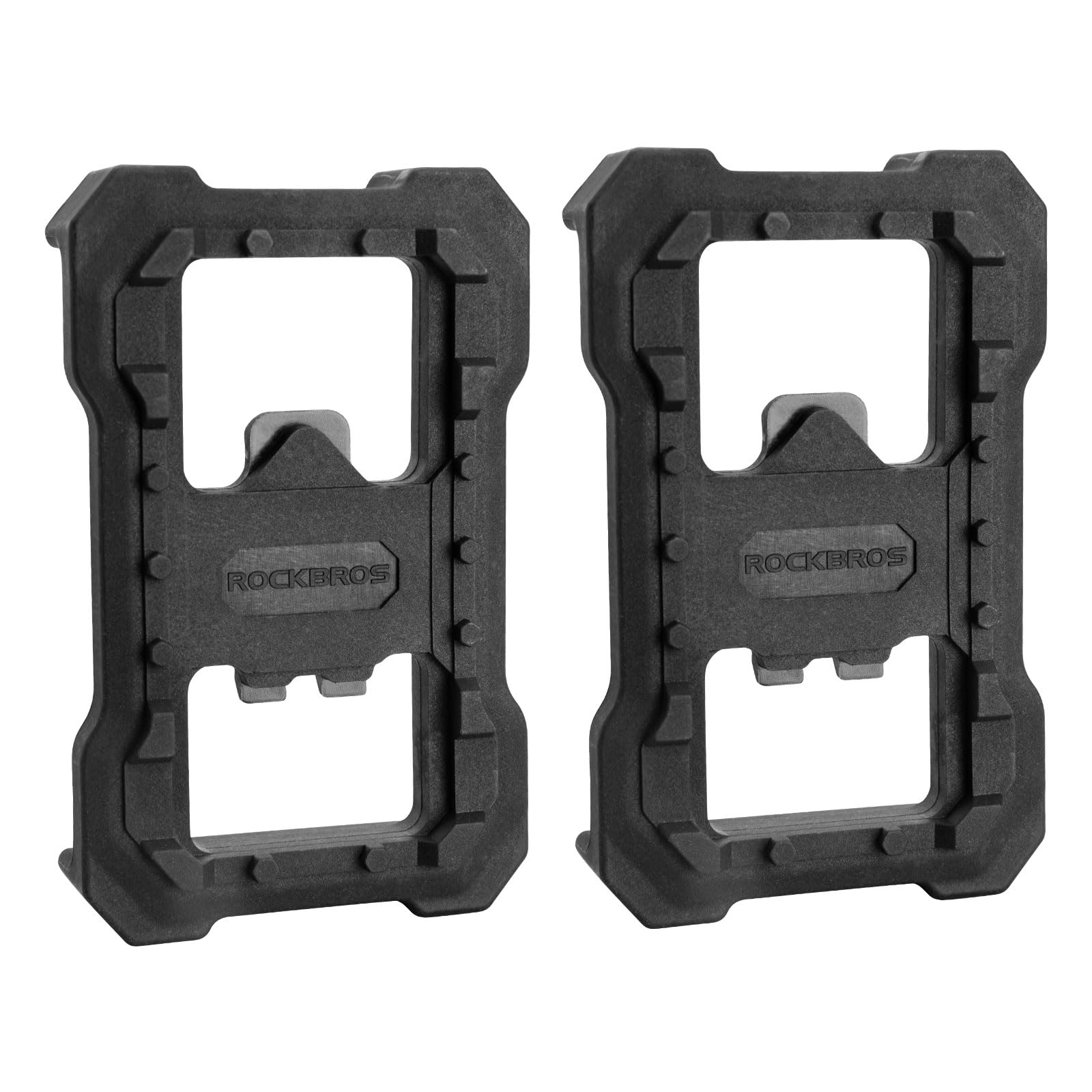 ROCKBROS SPD Pedal Adapter Compatible with Shimano M520/M540/M8000/M9000, Platform with Anti-Slip Studs, Lightweight Portable Easy Installation Bike Pedal Accessories, Black