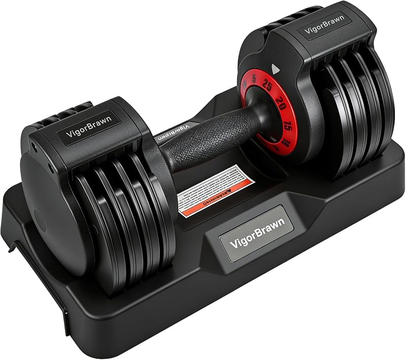 Adjustable Dumbbell Set Storage Case Included All Gender Home Gym Weights