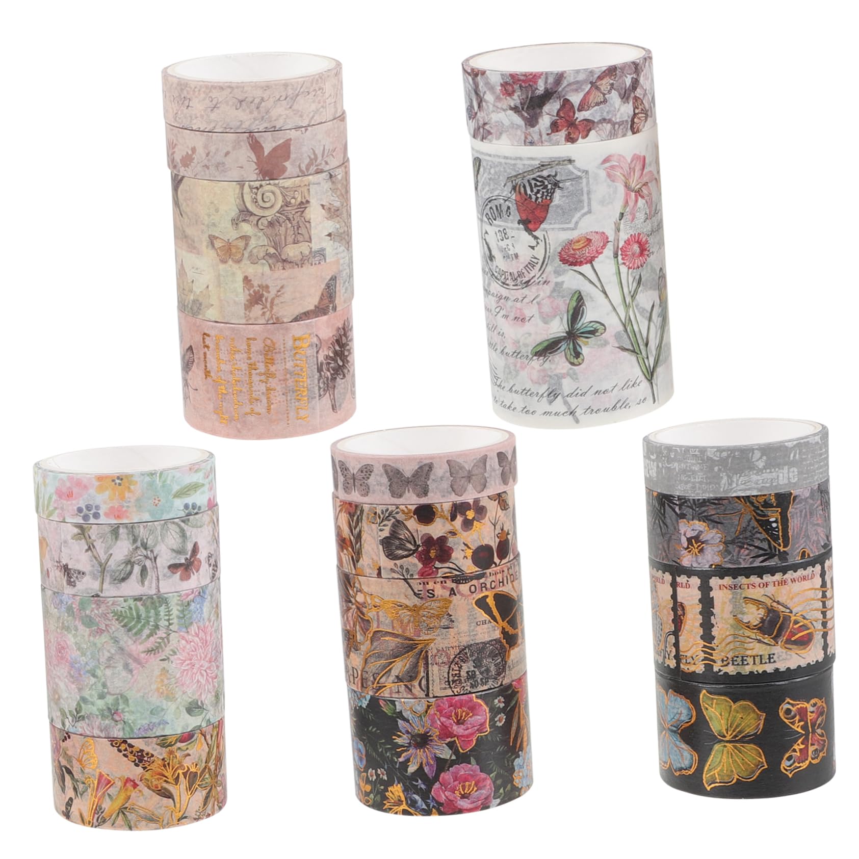 Angoily 4 Set Washi Tape Decorativo Con Motivo E Nastro Adesivo Per Scrapbooking E Creazioni Fai Da Te Per Album 17 * 4