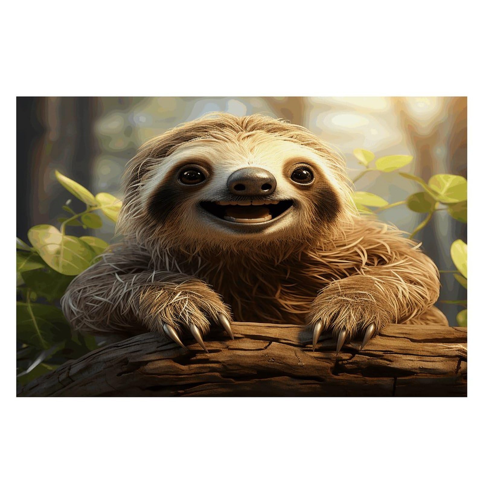 Cartoon Sloth Placemats Non-Slip Heat Resistant Table Mats Flax Washable Cloth Place Mats Easy to Clean Premium Placemat for Kitchen Dining Table Decor Party Outdoor