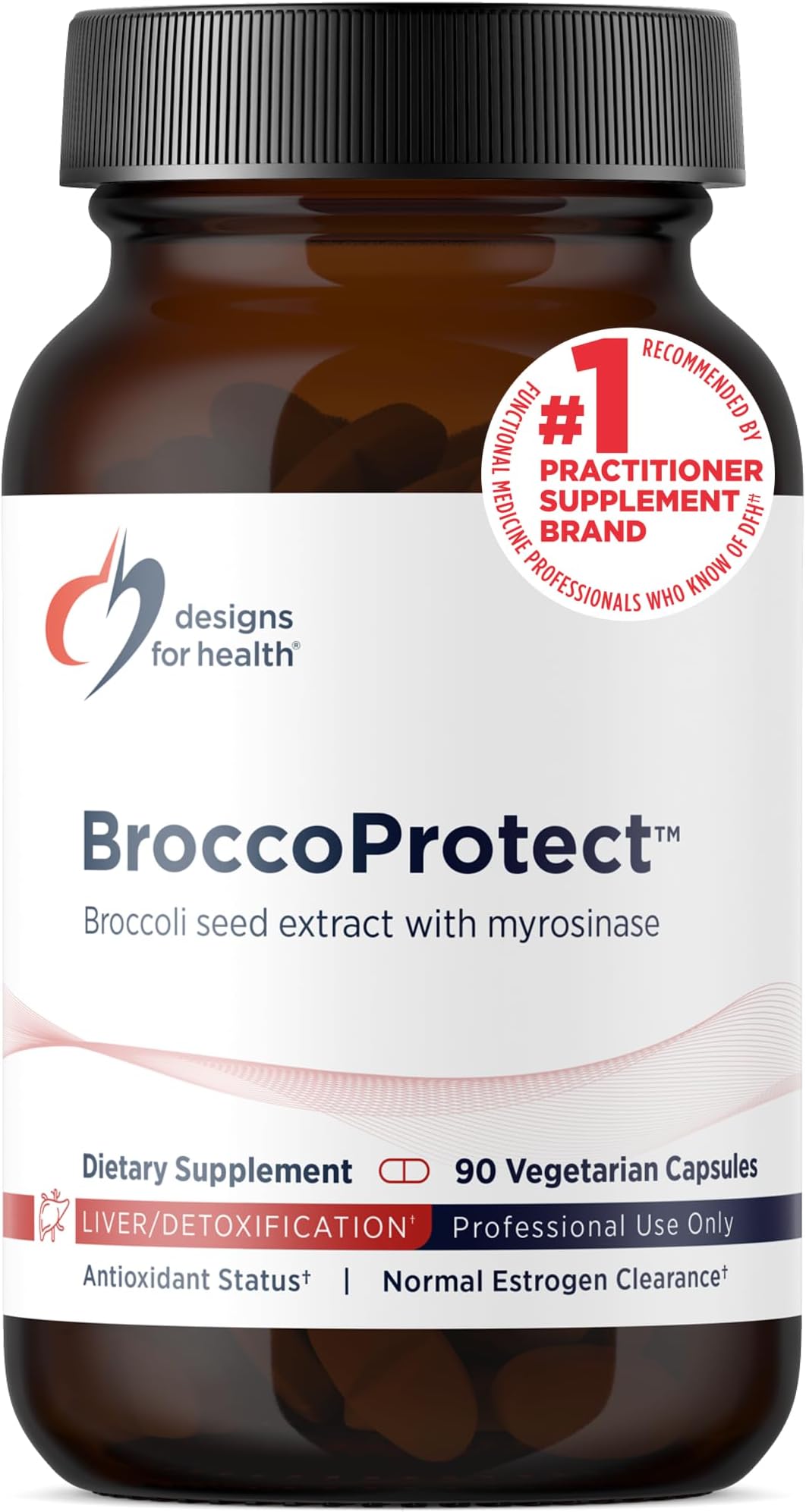 Designs for Health Broccoli Sprout Capsules - BroccoProtect Seeds + Sprout Extract Supplement with Sulforaphane + Myrosinase Enzyme to Optimize Bioavailability (90 Capsules)