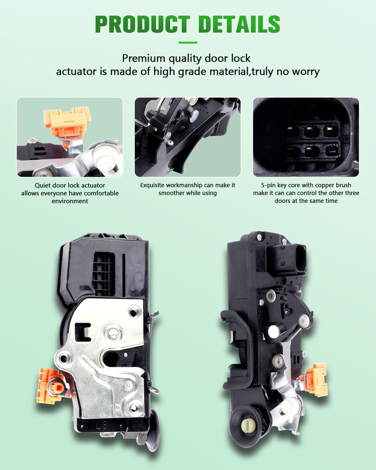 SCITOO 25955873 Power Door Lock Actuators Rear Left Door Latch Replacement Fits for 2006-2008 for Pontiac Grand Prix