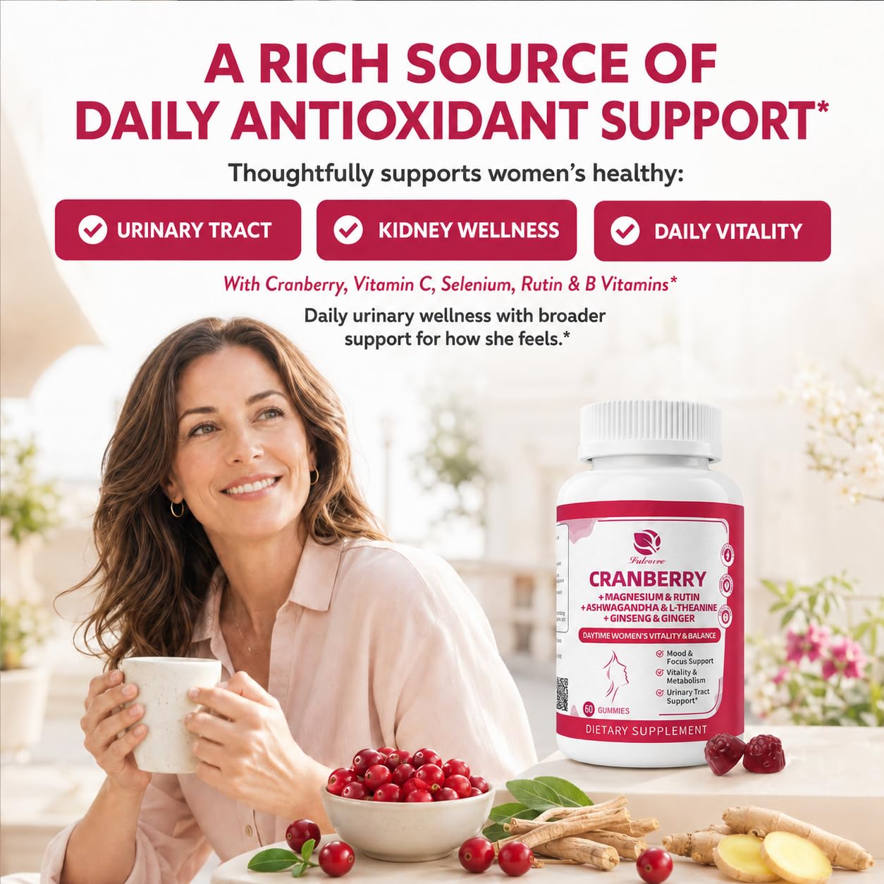 Kidney Cleanse Detox & Repair for Women Cranberry Supplement 60 Gummies — Amazon image 6