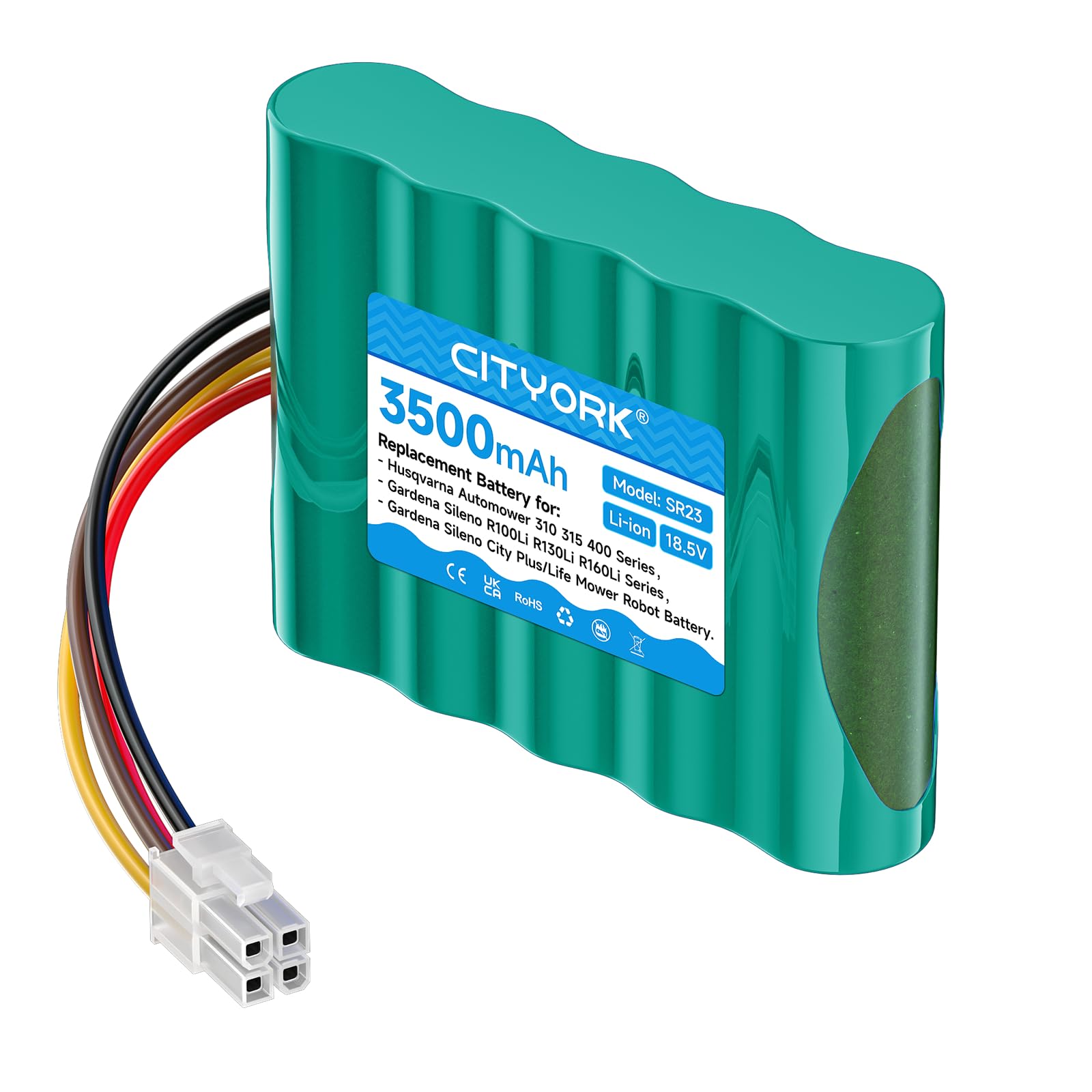 CITYORK 18.5V 3500mAh batteria di ricambio per Gardena Sileno R100Li R130Li R160Li, per Gardena Sileno+ City/Life, Batteria per Husqvarna Automower 310 315 robot tosaerba