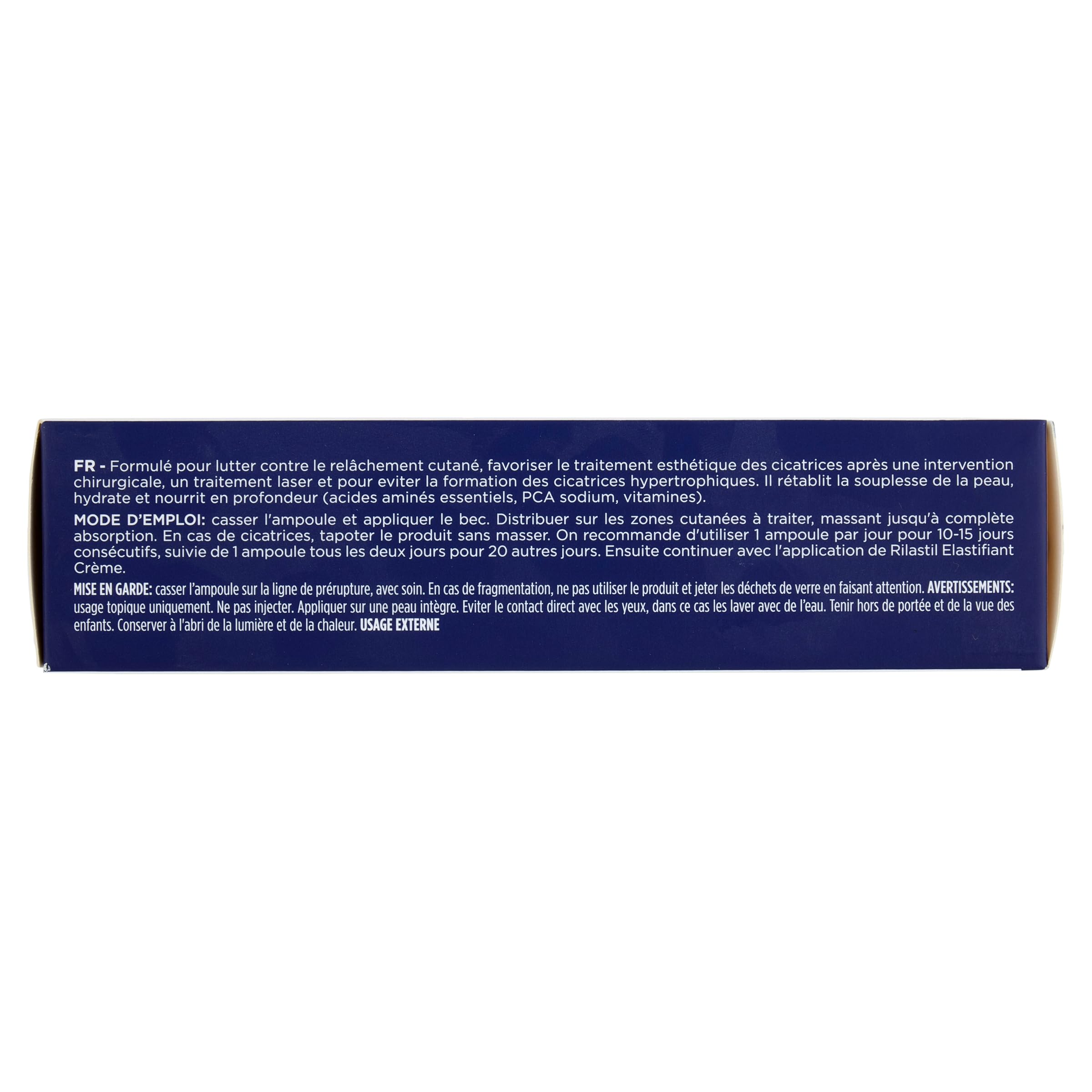 Rilastil Fiale Elasticizzante, Trattamento delle Cicatrici, Viso e Corpo Idratanti e Nutrienti per tutti Tipi di Pelle anche Delicate e Sensibili, Formato 10x5ml