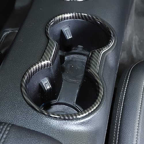 Miniatura 3 de RT-TCZ Cubierta del portavasos de fibra de carbono Accesorios interiores para Ford Mustang 2015-2022