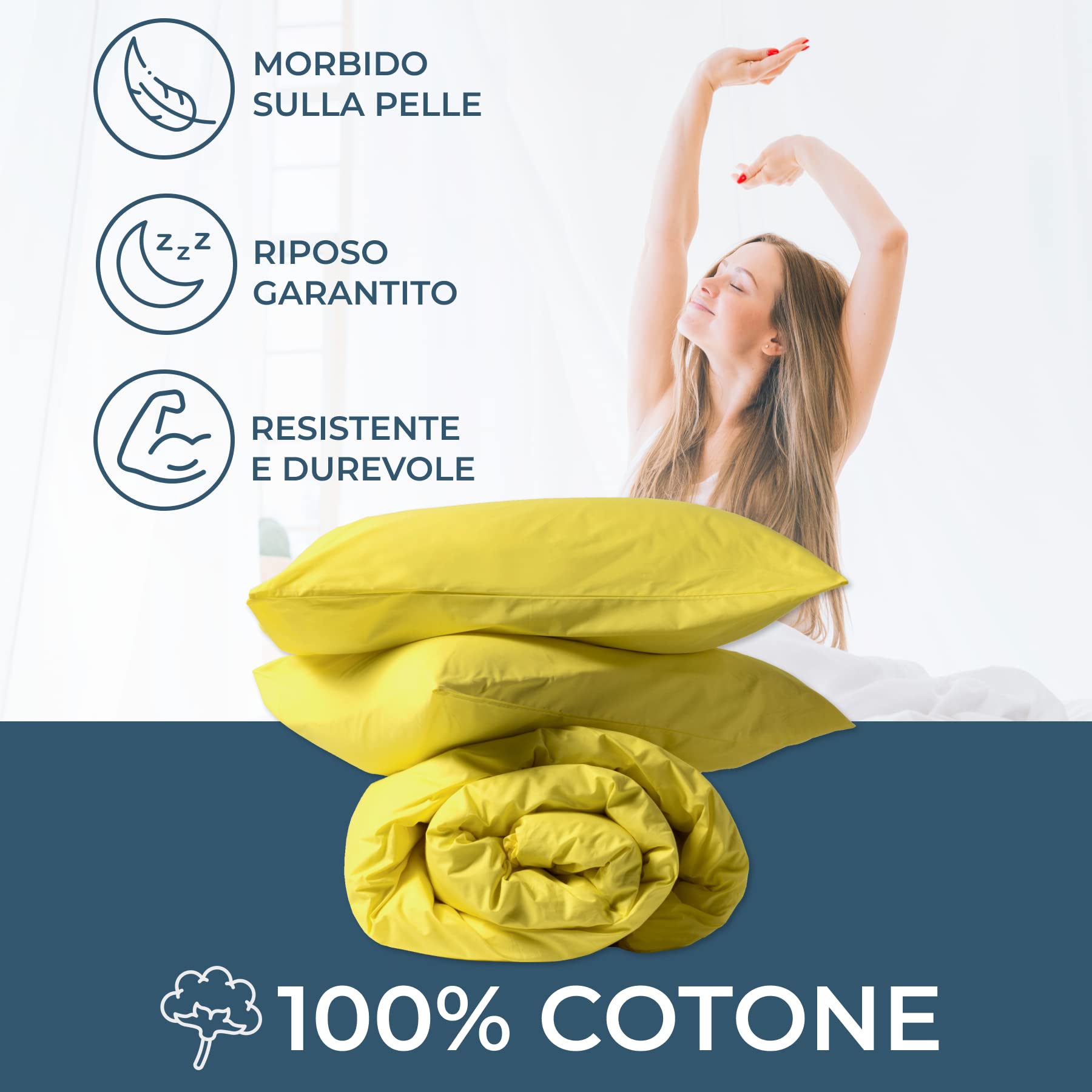 Lisola Parure Copripiumino Ninfa In Raso Di Cotone 300 TC – Singolo, Fantasia Floreale Double Face, Colore Ottanio/Oro, Made In Italy