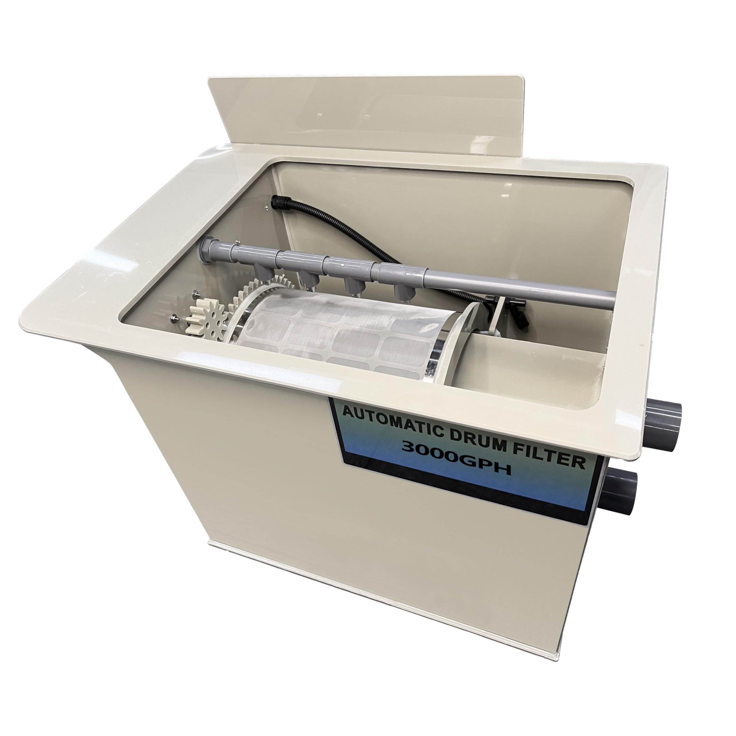Automatic Drum Filter ,Aquarium Canister Filter , Aquariums,Fish Pond,Garden Pond,Canister Filter for Aquariums up to 8000 GPH,11W high-efficiency UV lamp,316L stainless steel 200 mesh sieve (8000GPH)
