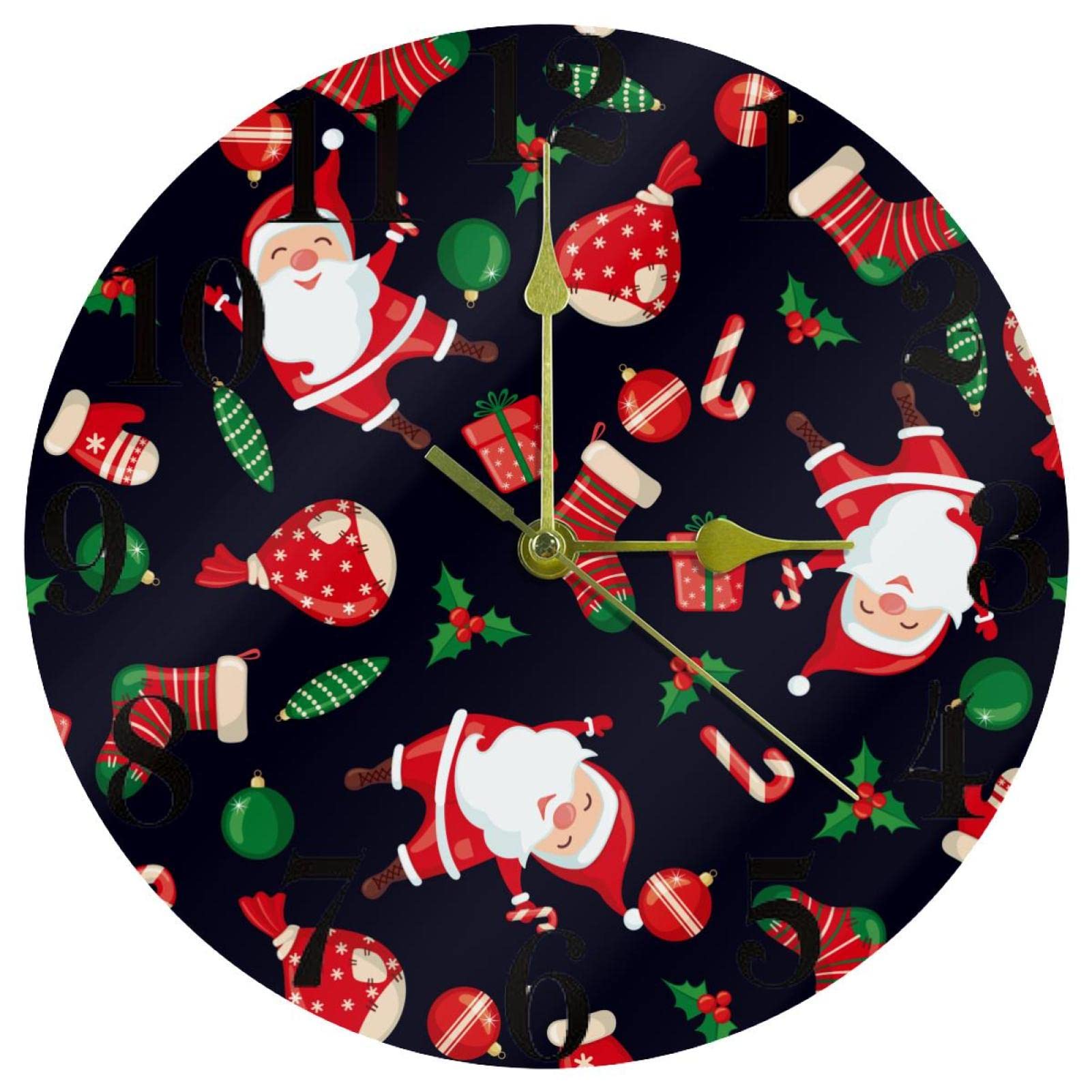 Horloge murale sans tic-tac fonctionnant à piles pour un affichage de 25,4 cm