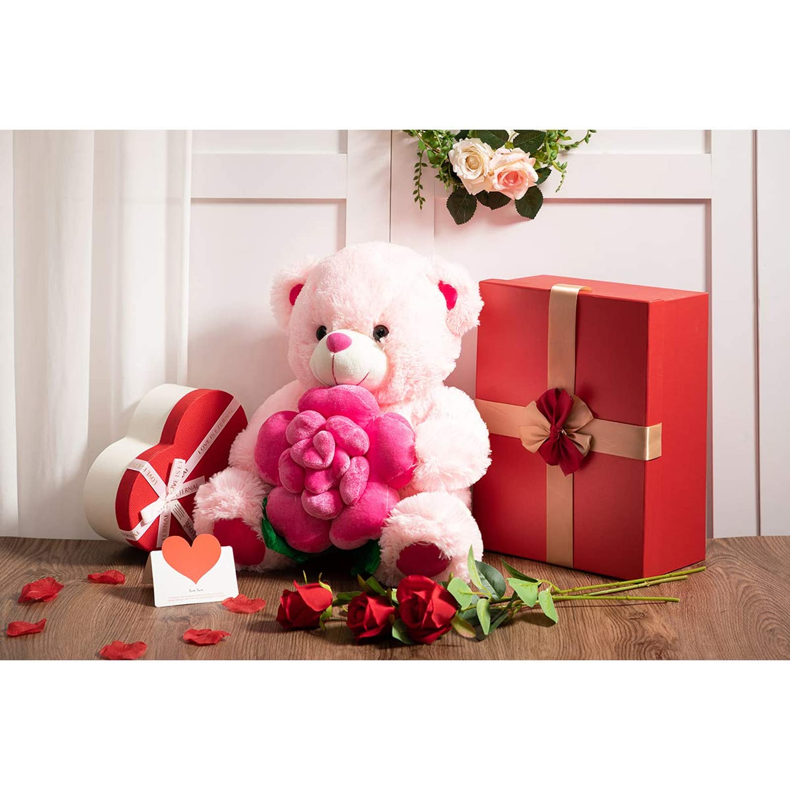 13,8 inch roze teddybeer knuffeldier, schattig pluche
