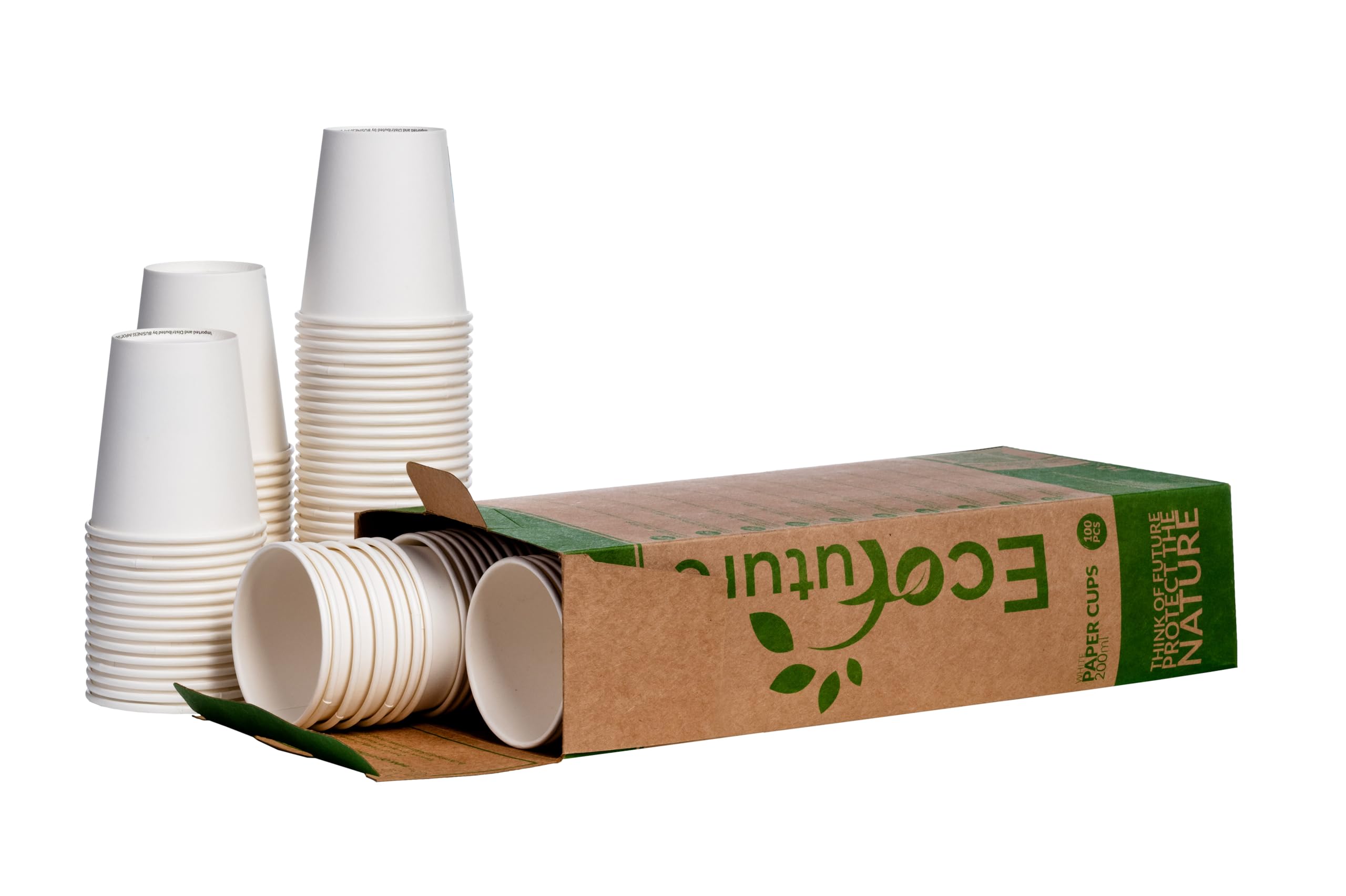 1000Pcs Bicchieri Carta 200 Ml Bianchi, Biodegradabili E Compostabili, Bicchieri Di Carta Per Bevande Calde Freddo, Acqua, Tisana, Feste Compleanno, Cocktail, Gin-tonic, Caffe, Tazze Bianche - 6
