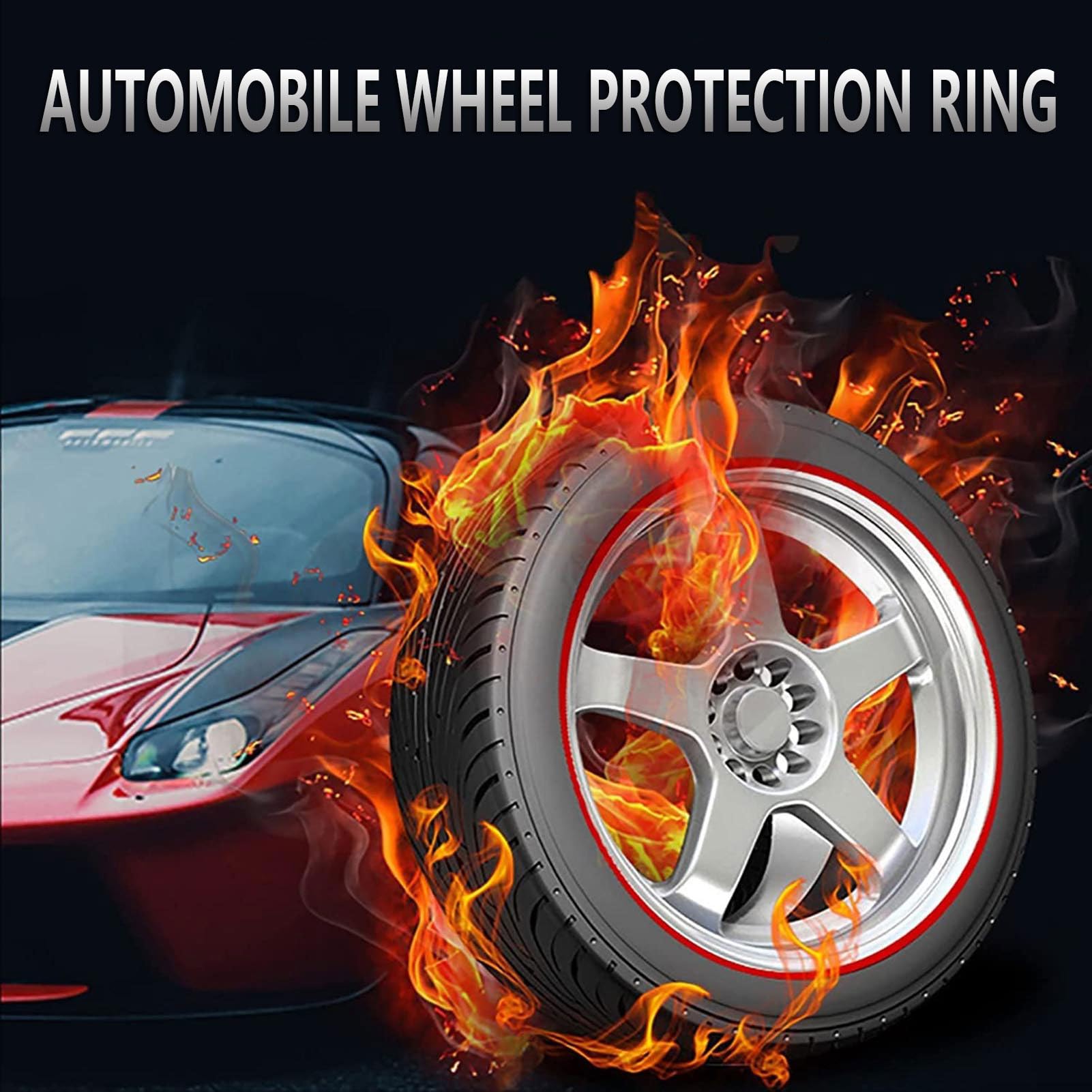 Bague De Protection pour Jantes en Alliage 16-21",Protecteurs De Jantes,Anti Collision Anti Rayures Kit Garnitures RéAméNagement Voiture,Garniture Protection Jantes Automobiles