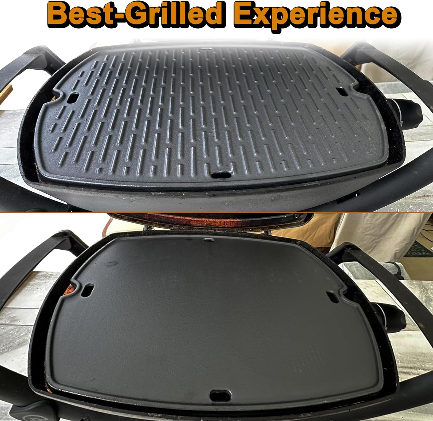 Q1200 Q1000 Griddle Grill Replacement Parts for Weber Grill Griddle Q 1200 Q100 Q1400 Q120 Q140 Griddles Plate Weber Baby Q 7582 6558 Griddles Insert 386002 Full Size Reversible Griddle Accessories