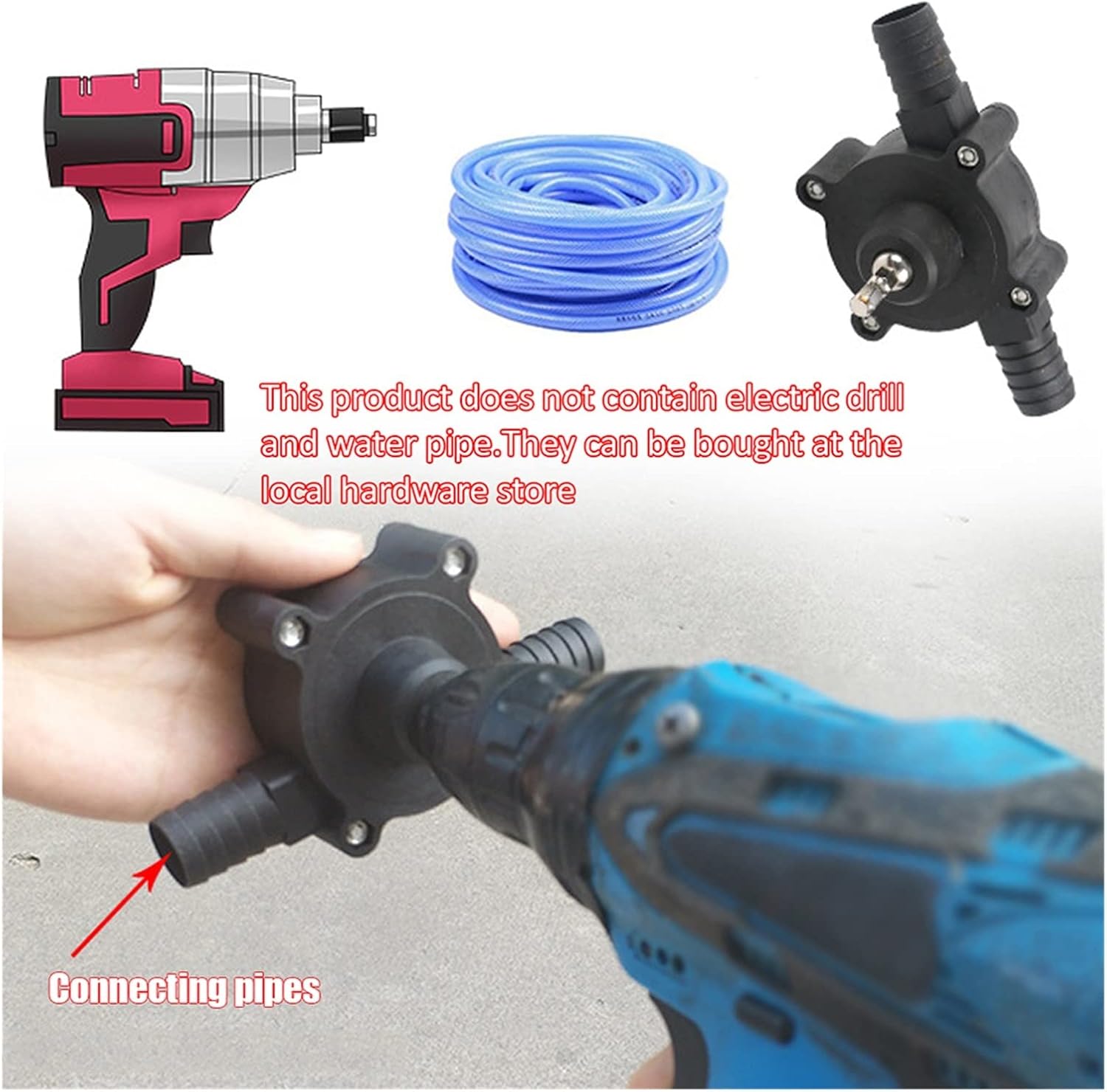 Mini Submersible Portable Electric Water Pump Portable Electric Drill Pump Oil Fluid Water Mini Self-priming Liquid Transfer Pumps Outdoor Home Garden Tools