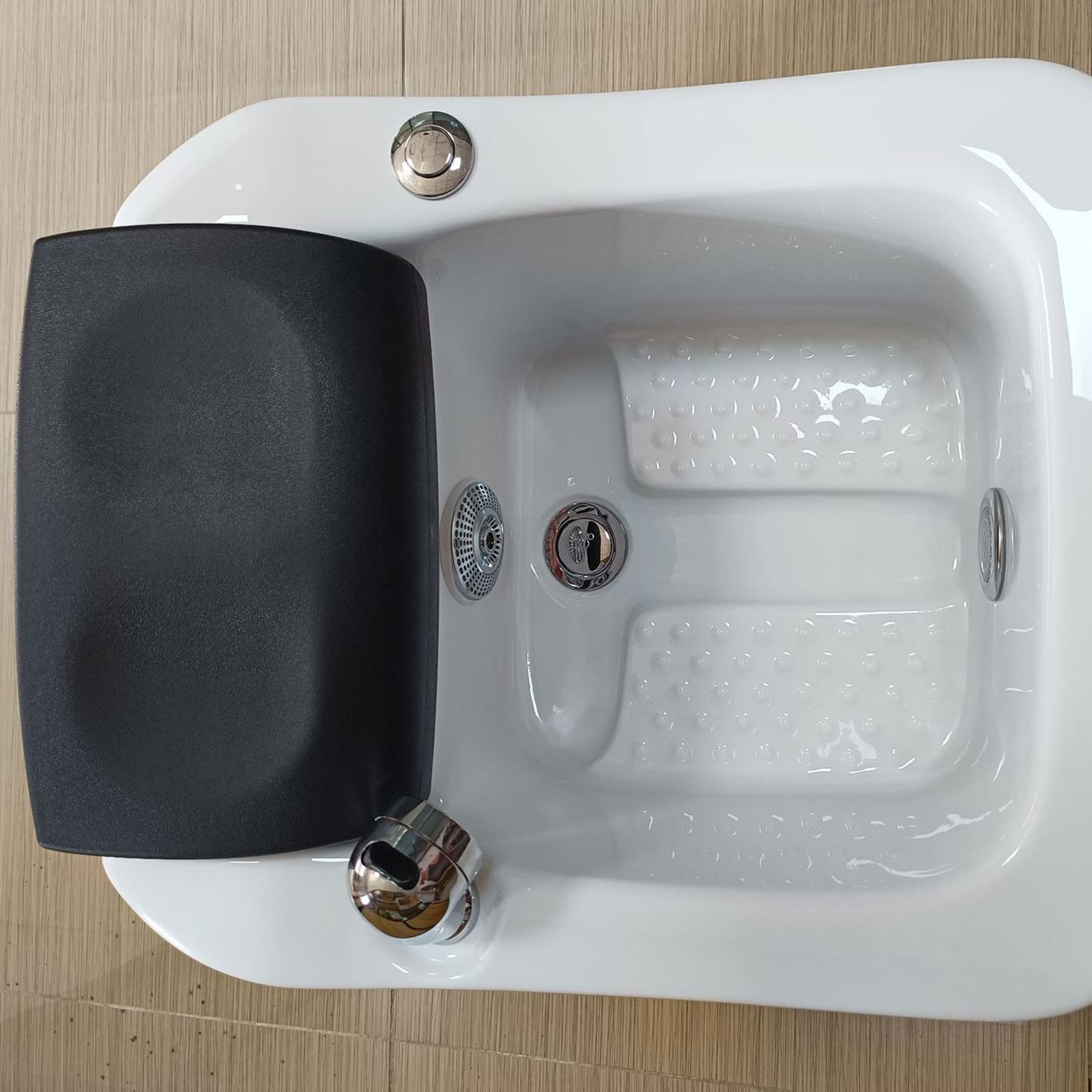 Akrylowa wanna do stóp Spa Podgrzewana kąpiel stóp Artykuły do pedicure Sprzęt do masażu w salonie Kolorowa lampa Wanienka do stóp Masaż stóp z podnóżkiem do pedicure Regulowana te