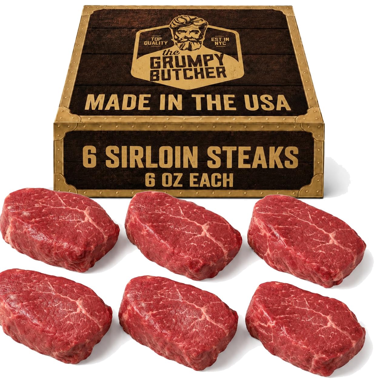 Grumpy Butcher Top Sirloin Steaks