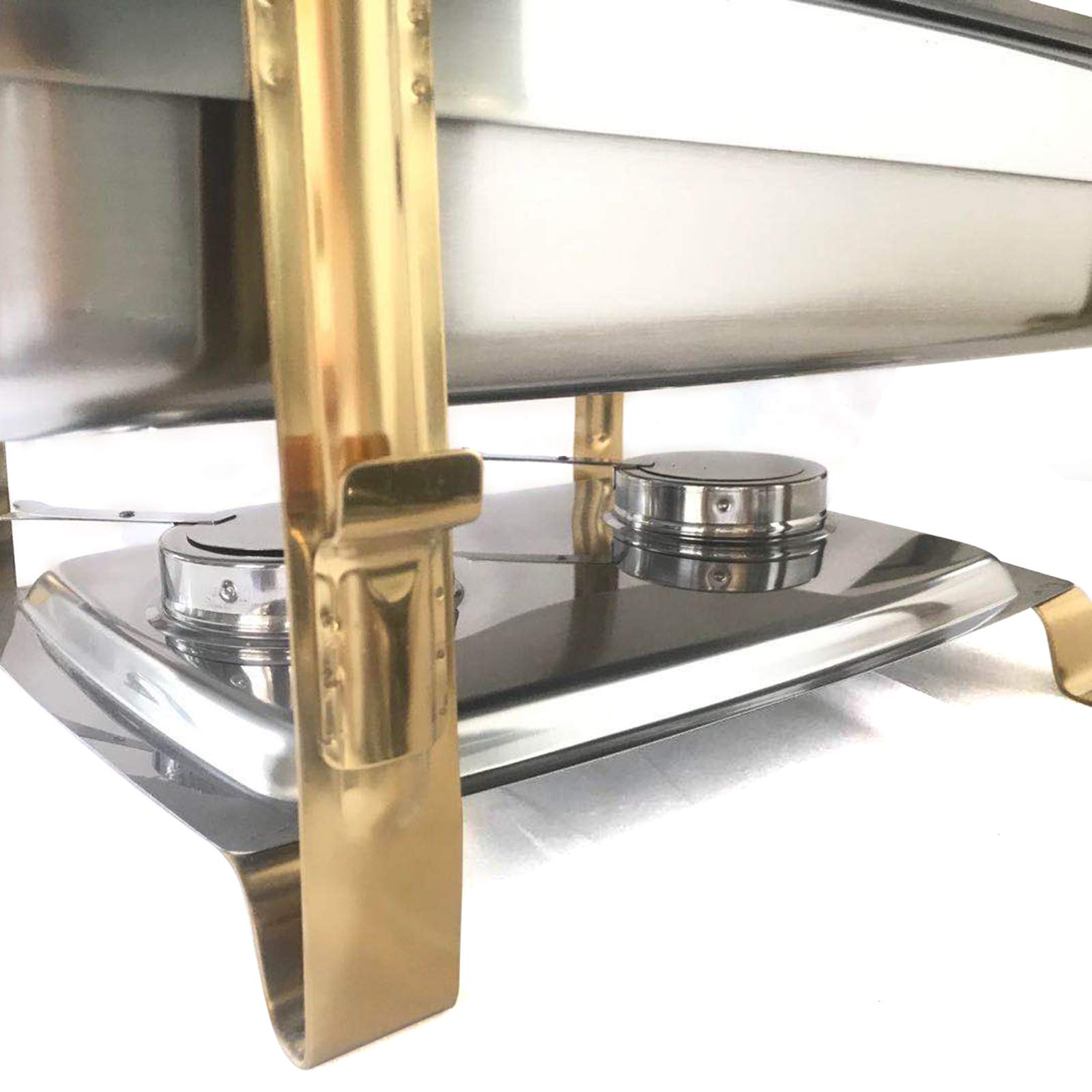 Contenitore da 9 l, in acciaio inox, per chafing dish buffet, 9 l, per alimenti, con LidChafing Dish Buffet, rettangolare, per feste, eventi, matrimoni, banchetti e cucina(argento), MS1642