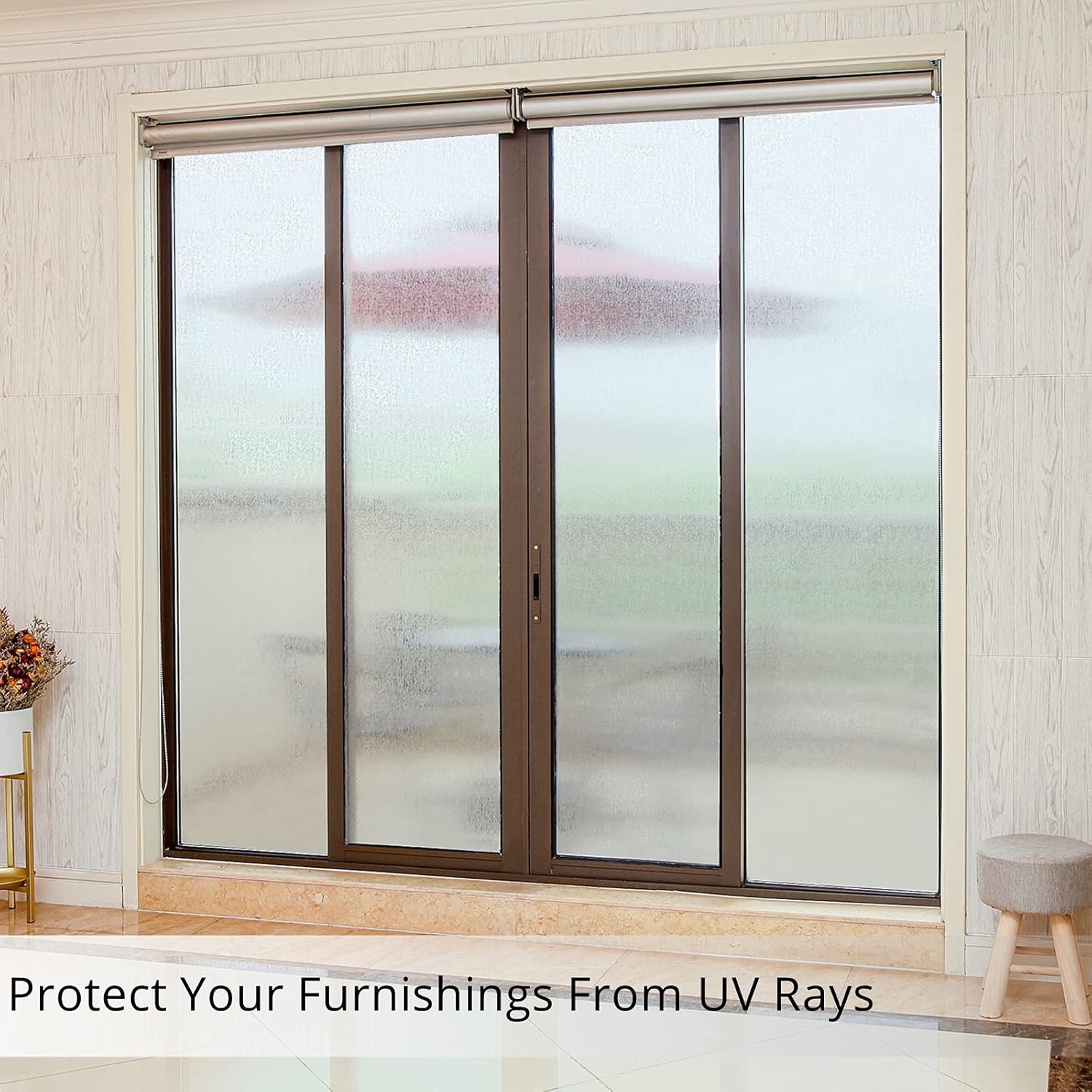 Buy Feomos Rain Glass Window Film Uv Blocking Removable Window Sticker Static Cling Film Vinyl Decorative Glass Film For Windows Doors Privacy Non Adhesive 17 3 X 78 7 Inches Online In Vietnam B08cmqjtrh