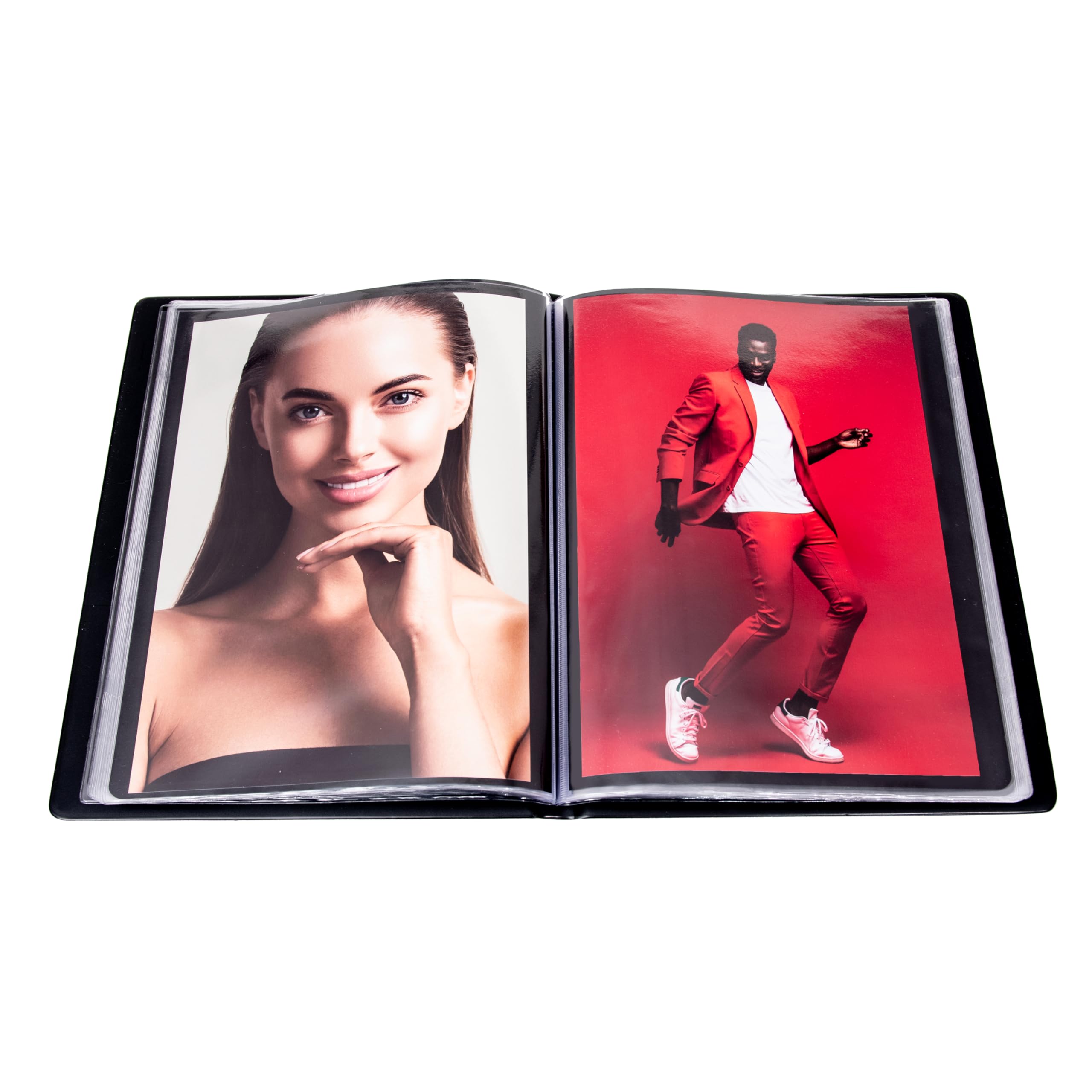 Professionelles Modelbook, Modelmappe, Präsentationsmappe, Portfolio, Fotomappe, Sichtbuch im A4+ Format (24 Bilder)
