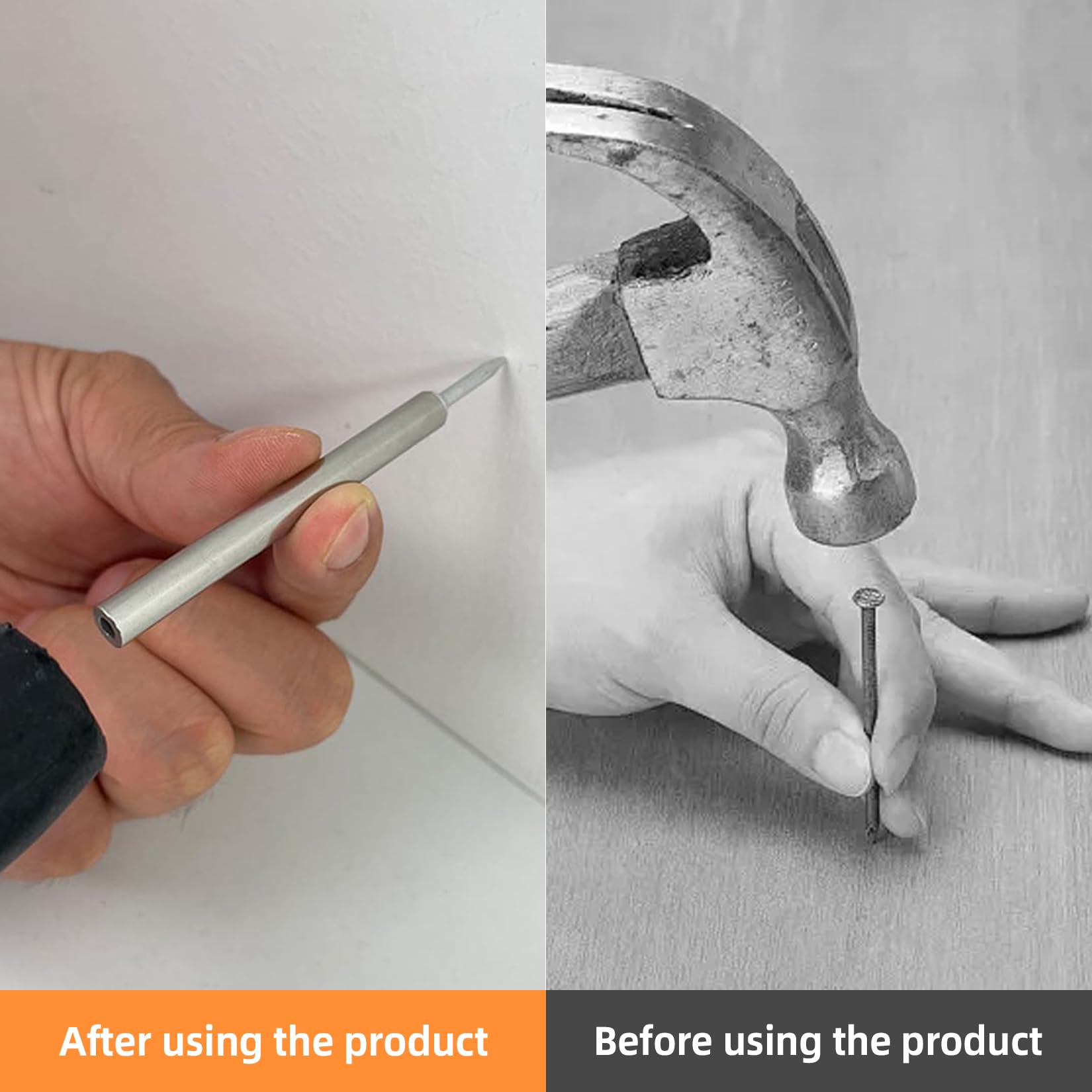 600 chiodi senza cuciture con filo per base a doppia testa, chiodi in cemento, battiscopa Invisible Safety Screws, chiodi in acciaio, chiodi decorativi per pareti in cemento, con strumento specifico