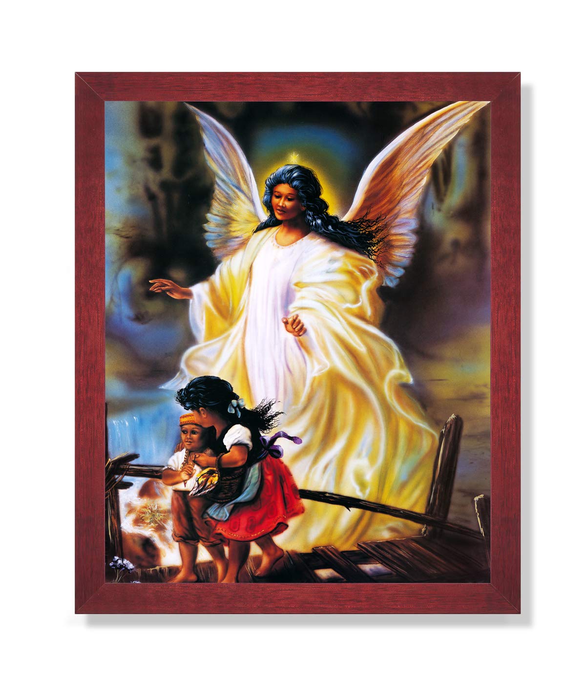 Amazon.com: African American Guardian Angel Watching Over Children