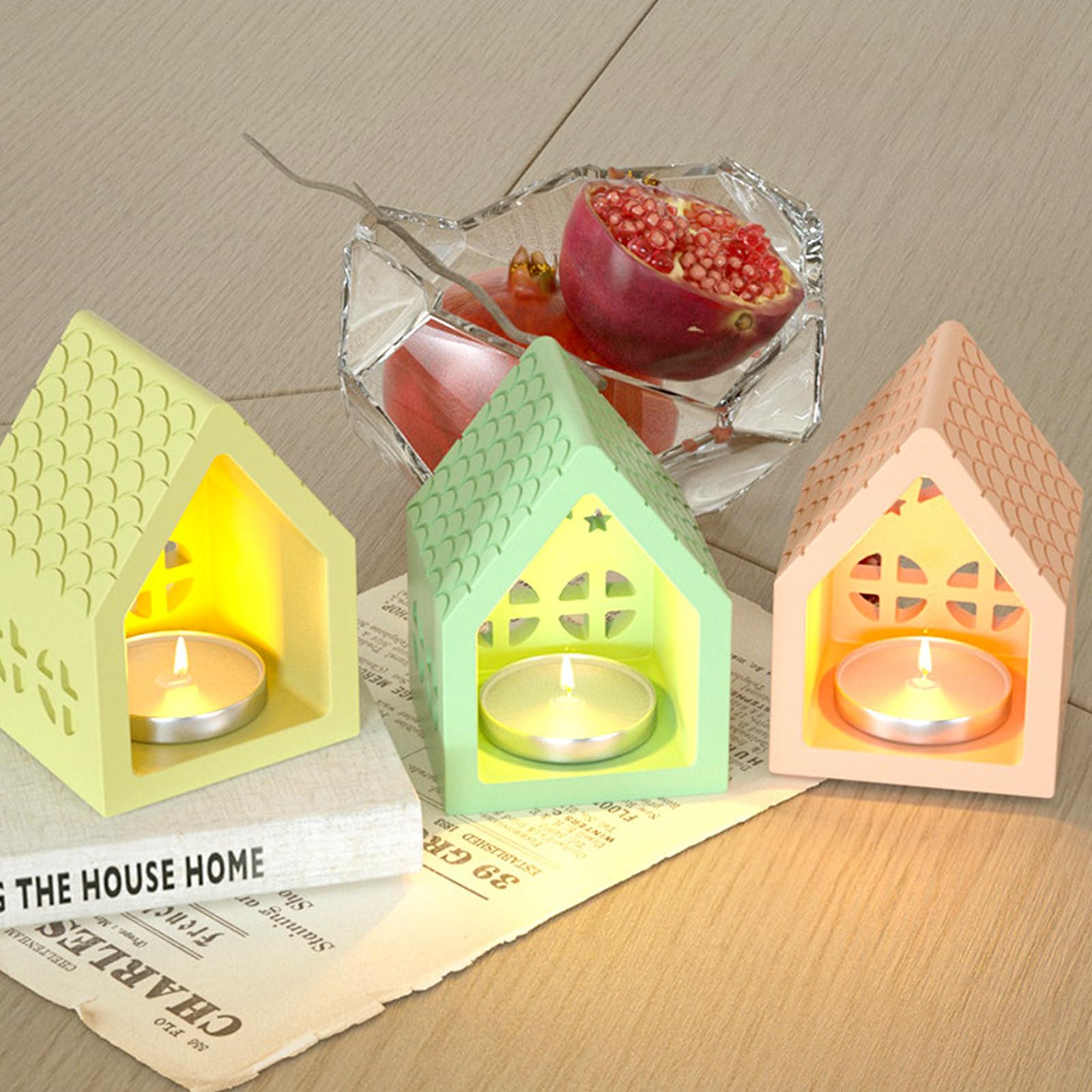 Moldes De Silicona Para Fundición Casas 3D Moldes De Silicona Casa Navidad Molde De Silicona Portavelas