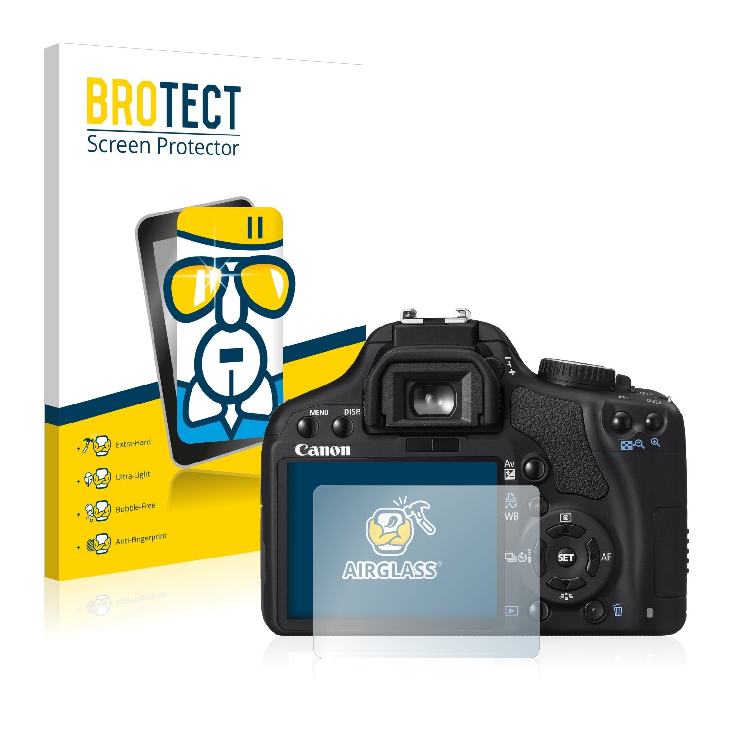 Brotect Pellicola Vetro Per Canon EOS 450D: Protezione Schermo 9H Anti Graffio, Made In Germany - 3