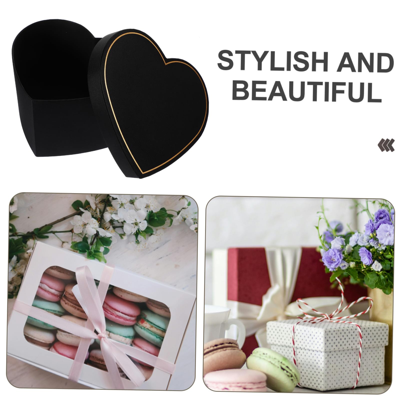 DOITOOL 2 Stück Herzförmige mit Leere Präsentationsbox für Valentinstag Weihnachten und Besondere Anlässe Stilvolle Verpackung für Süßigkeiten Schmuck und Persönliche