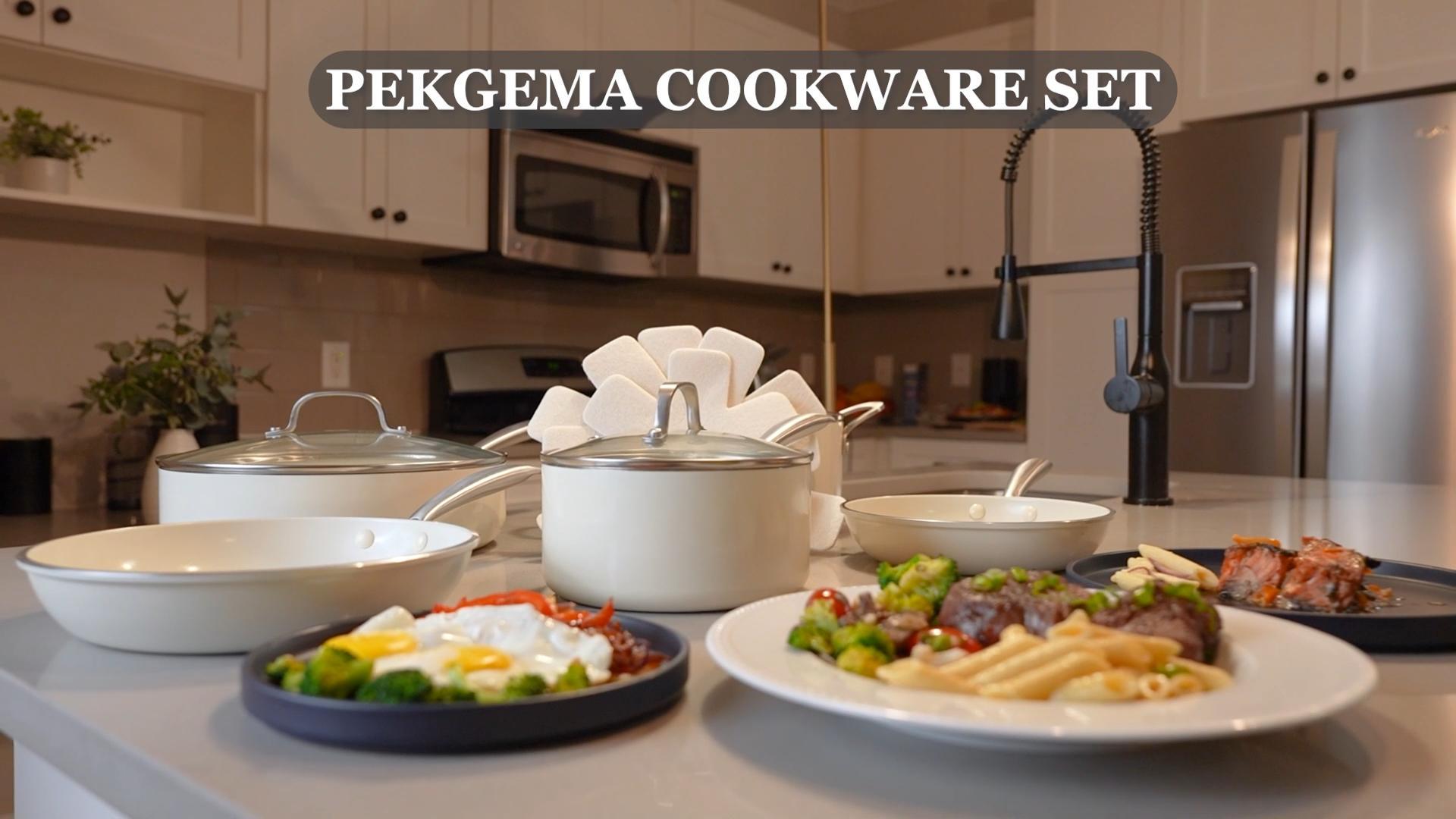 Amazon.com: PekGema Ceramic Pots and Pans Set, 16 Pcs Cookware Set Amazon.com: PekGema Ceramic Pots and Pans Set, 16 Pcs Cookware Set