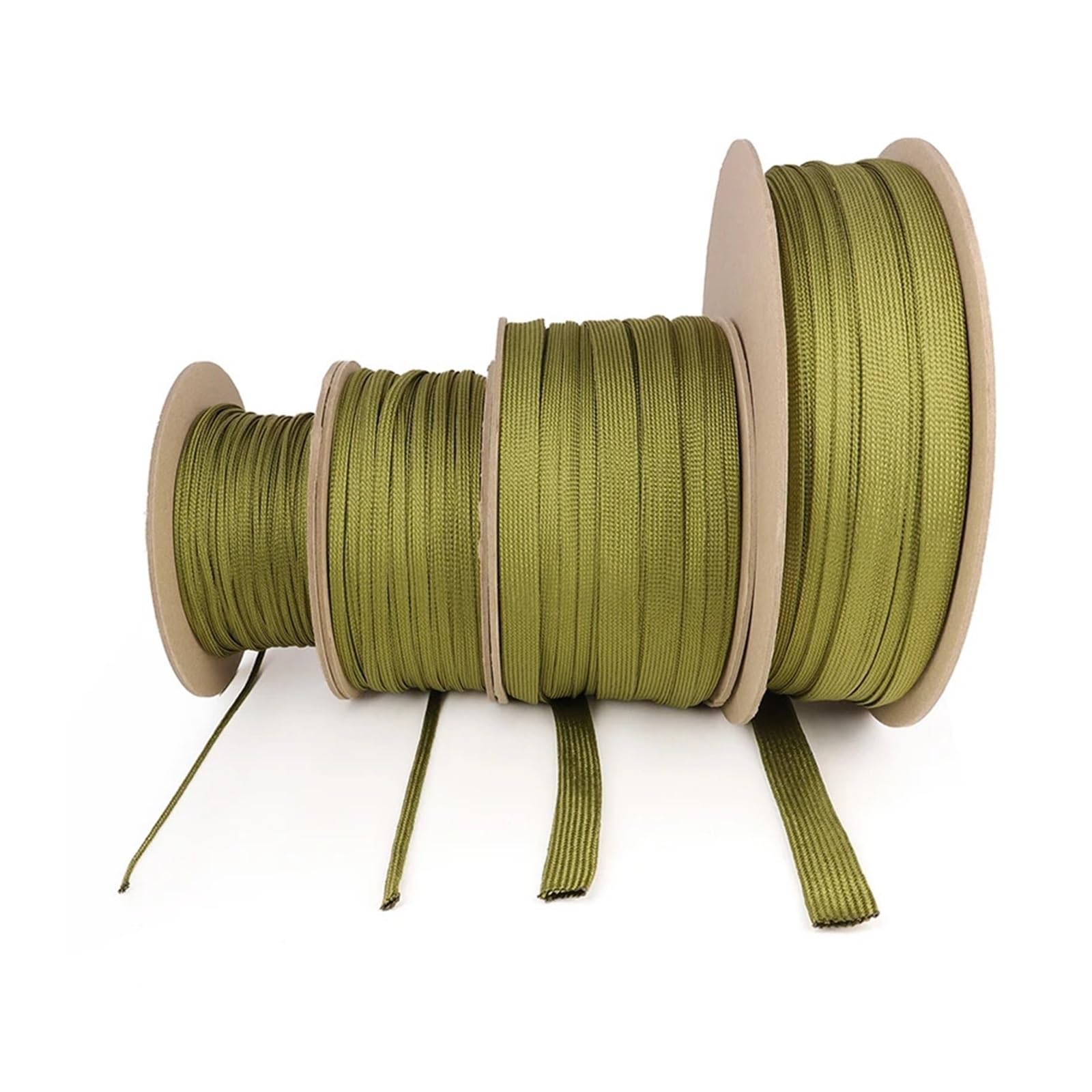 Guaina protettiva per cablaggio Guaina for cavi in ​​nylon verde militare, isolata, espandibile, in poliammide ad alta densità, intrecciata, con isolamento a tenuta stagna, protezione for cavi(60MM_10