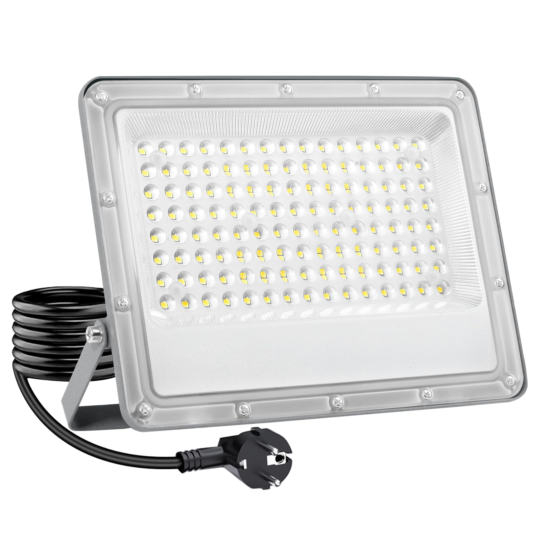 Foco LED Exterior 150W, 15000LM, 6500K Luz Blanca Fría, IP66 Impermeable No Regulable – Lámpara de Seguridad para Jardín, Garaje, Terraza, Patio y Almacén