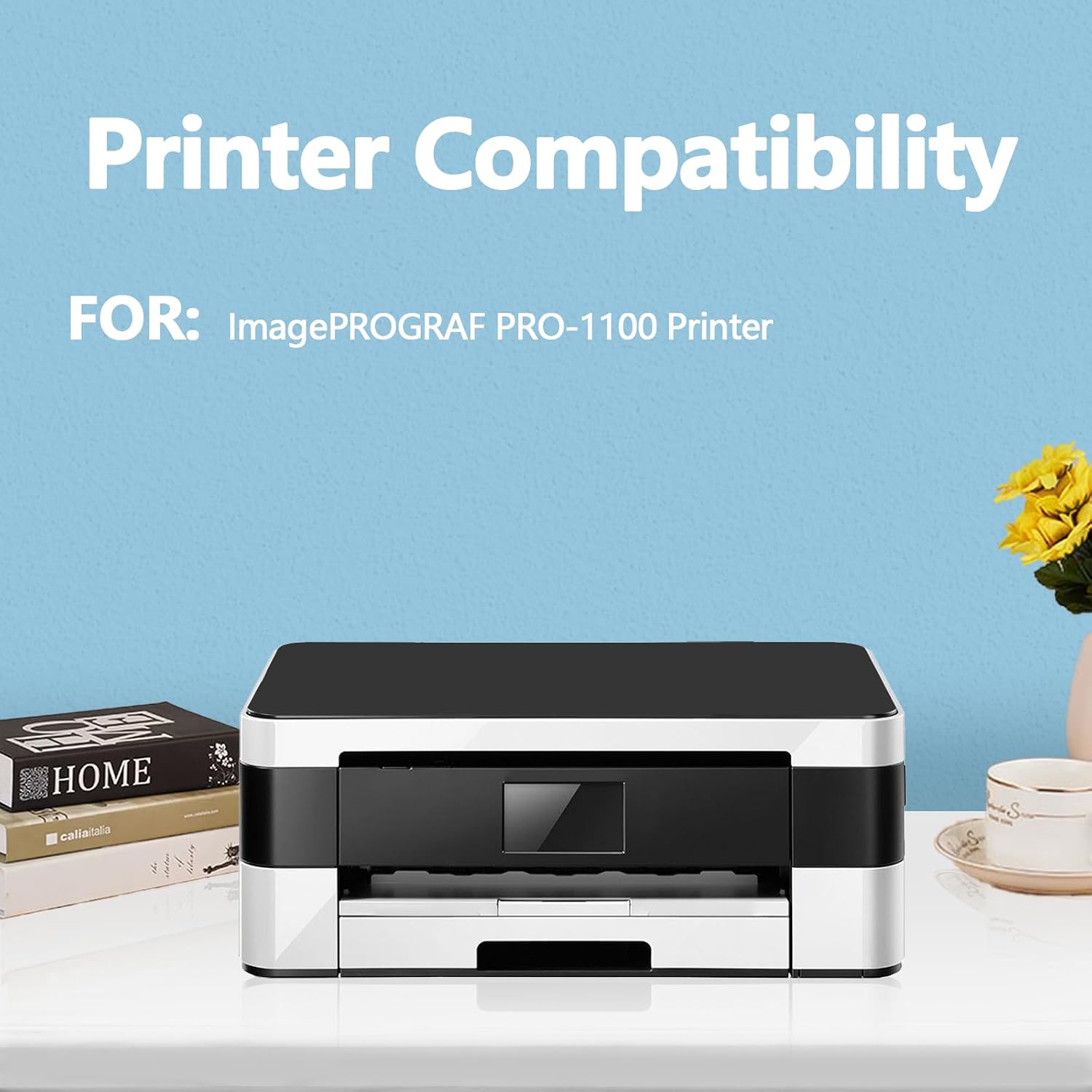 PFI-4100 PFI 4100 Ink Cartridges High Capacity Compatible for Canon PFI-4100 Ink ImagePROGRAF PRO-1100 Printer (12 Pack,MBK, PBK, C, M, Y, R, GY, B, PGY, PC, PM, CO)