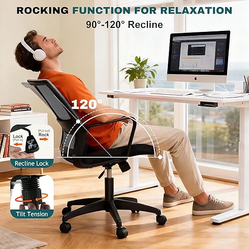 Miniatura 5 de PayLessHere Silla Gaming Ergonómica Silla de Computadora Silla de Oficina Sillas de Videojuegos con Soporte Lumbar Silla de Escritorio Reposabrazos