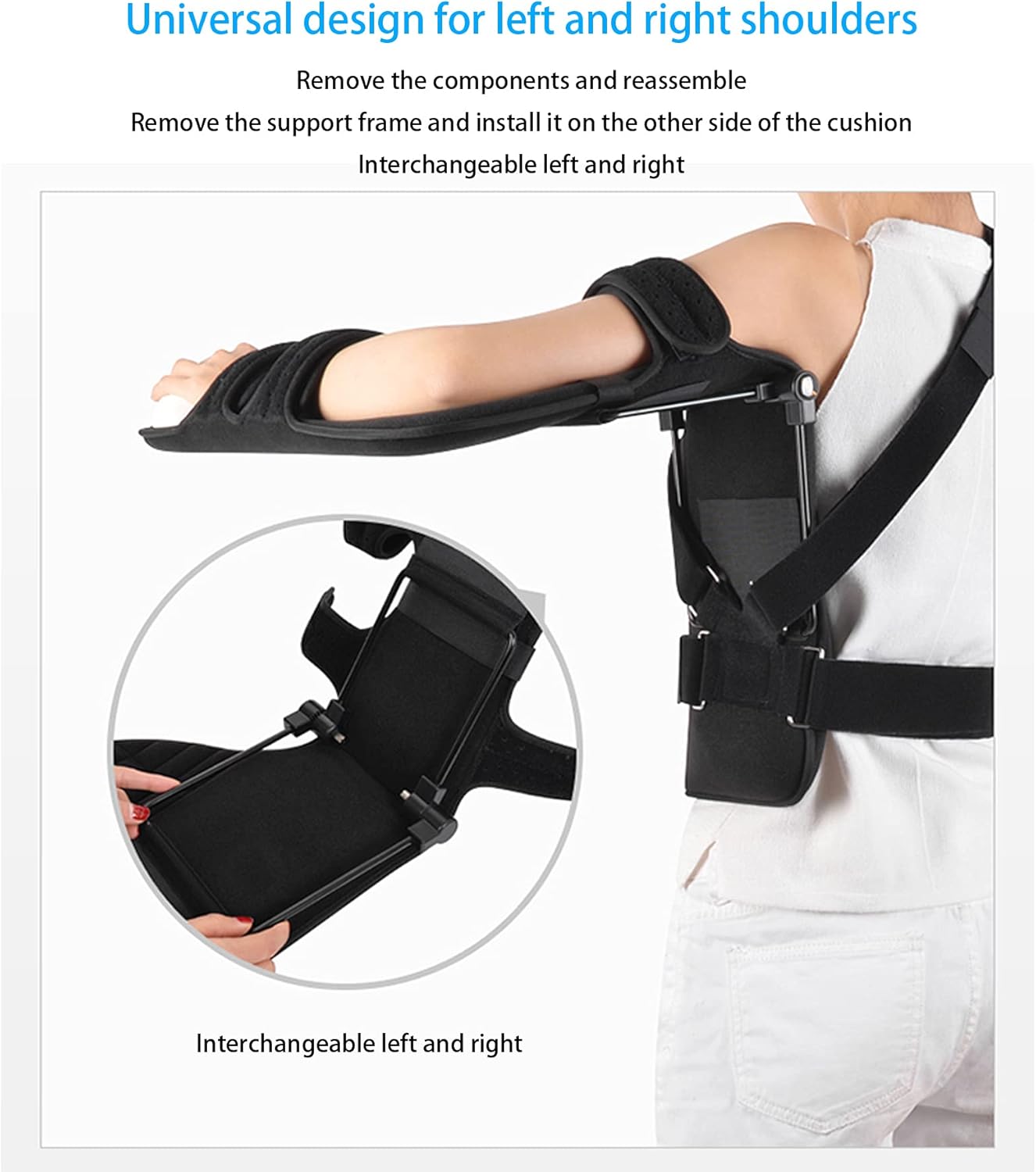 Shoulder Abduction for Fracture Torn Rotator Cuff Sublexion Surgery Dislocated Available Immobilizer Injury Support for Broken Arm Wrist Elbow Shoulder Injury ​​for Women and Men