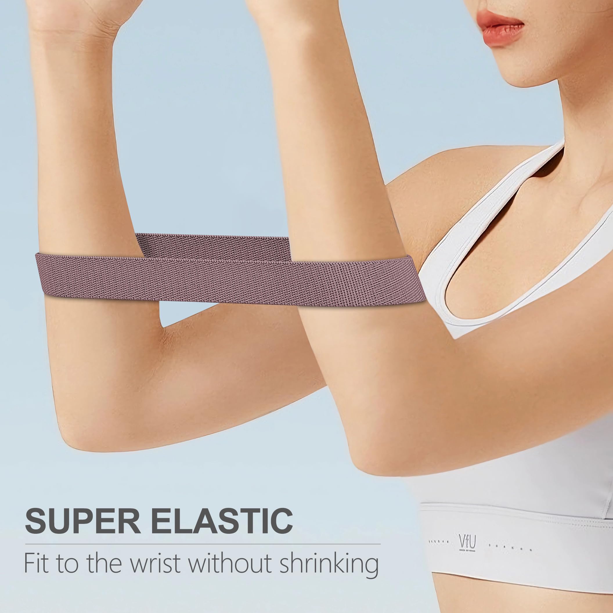 Laband 18mm Braided Stretchy Nylon Watch Band Compatible with Garmin Venu 2S/Venu 3S/Venu 4 41mm/Vivoactive 4S/Vivomove 3S/Forerunner 255S/Forerunner 265S,Quick Release Loop Soft Strap for Women Men