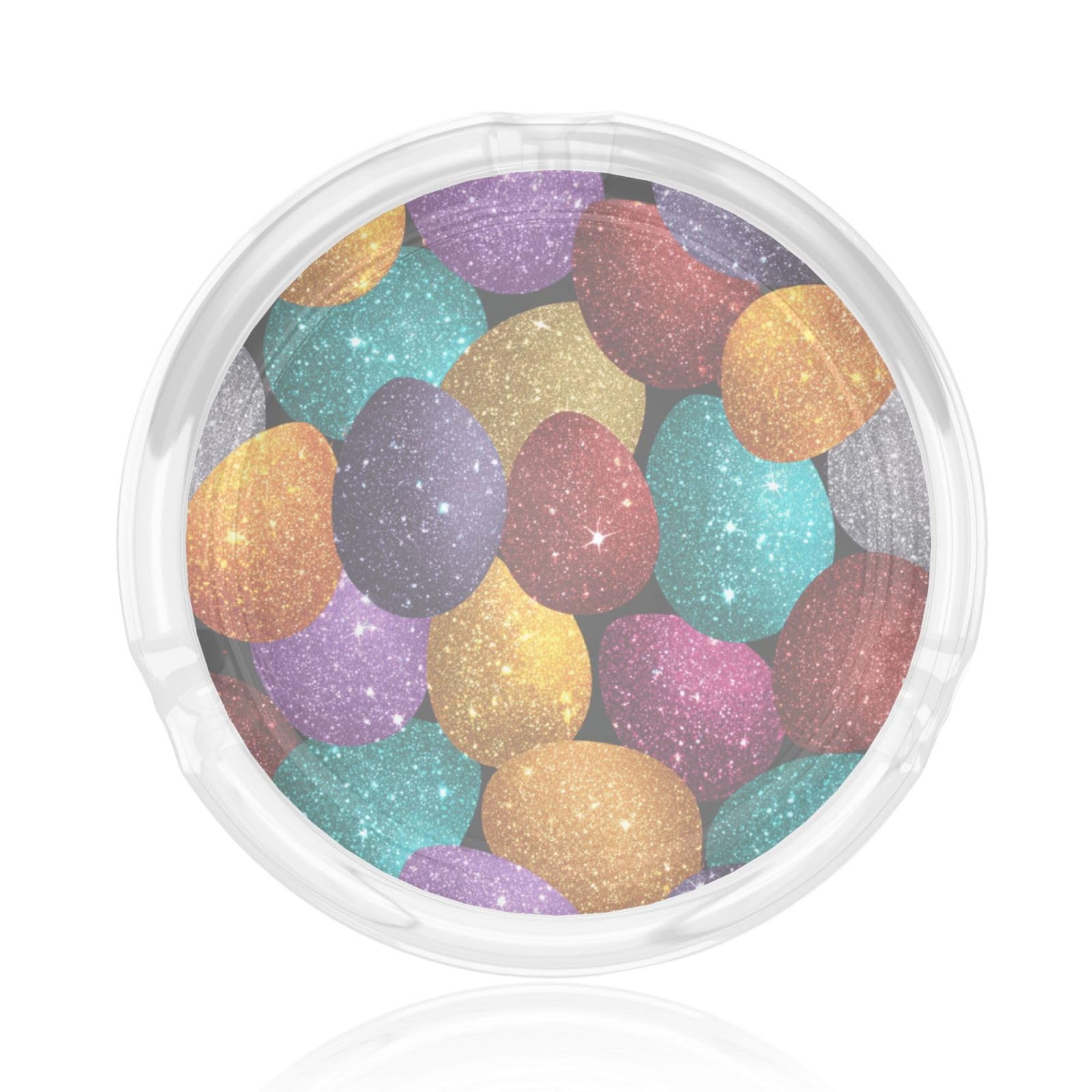Colorful Glitter Eggs Glass Ashtray For Cigarettes Ash Trays Case For Home Office Decor