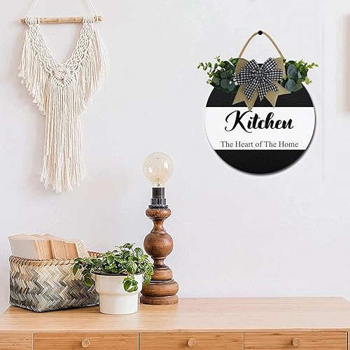 Miniatura 4 de Kitchen The Heart with The Home Wall Kitchen Signs|Decoración de cocina de granja | Letrero de madera rústica para cocina | Arte de pared colgante