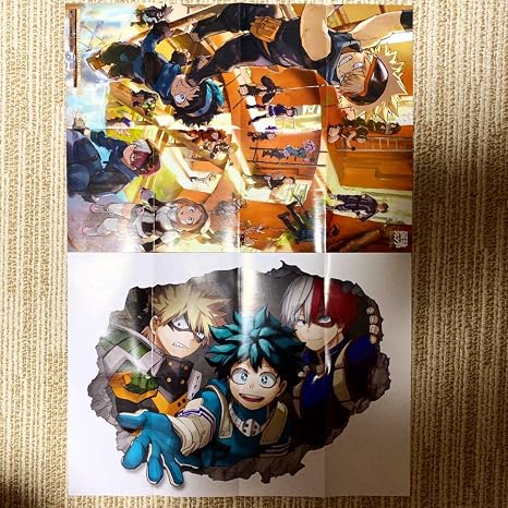 Amazon 最強ジャンプ 3月号付録 9月号付録 僕のヒーローアカデミア 両面ポスター アイドル 芸能人グッズ 通販