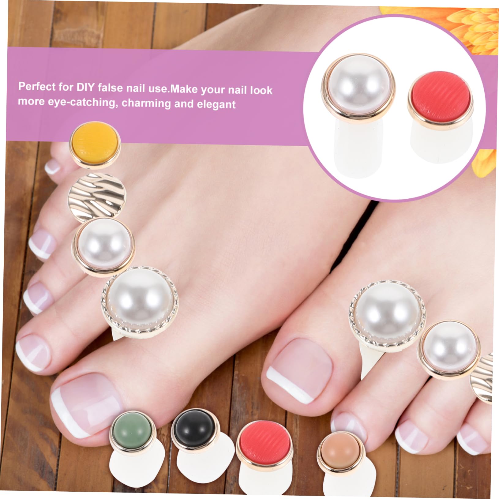 SHERCHPRY 16Pcs Decorative Silicone Toe Separators for Nail Polish Soft Comfortable Tools for Home Salon Use Easy Access for Each Individual Toe