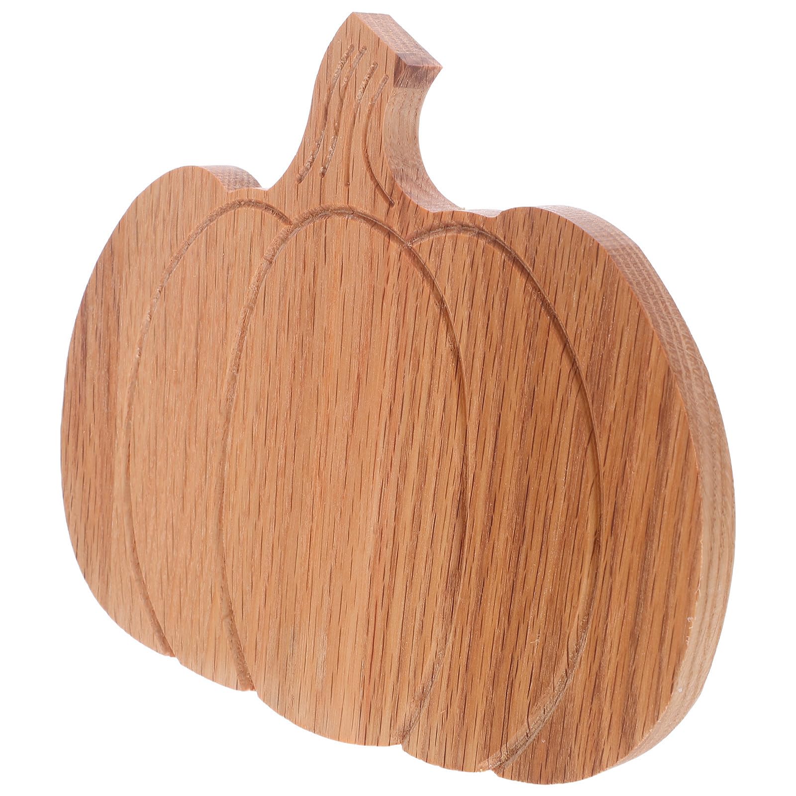 Tabla de cortar antideslizante en forma de calabaza hecha de madera de roble para quesos