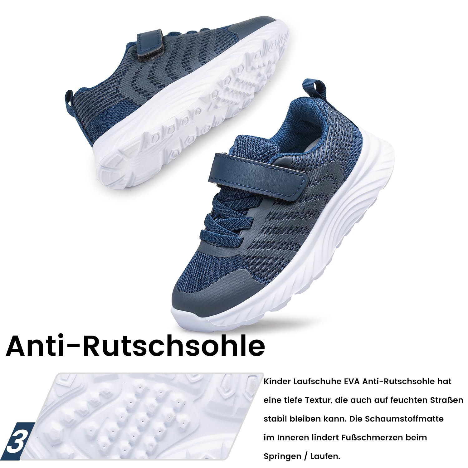 Raoendis Baskets Enfants Chaussures de Sport Garçons Filles Kids Sneakers Running Fitness Shoes Antidérapantes Respirant Légères Indoor Outdoor