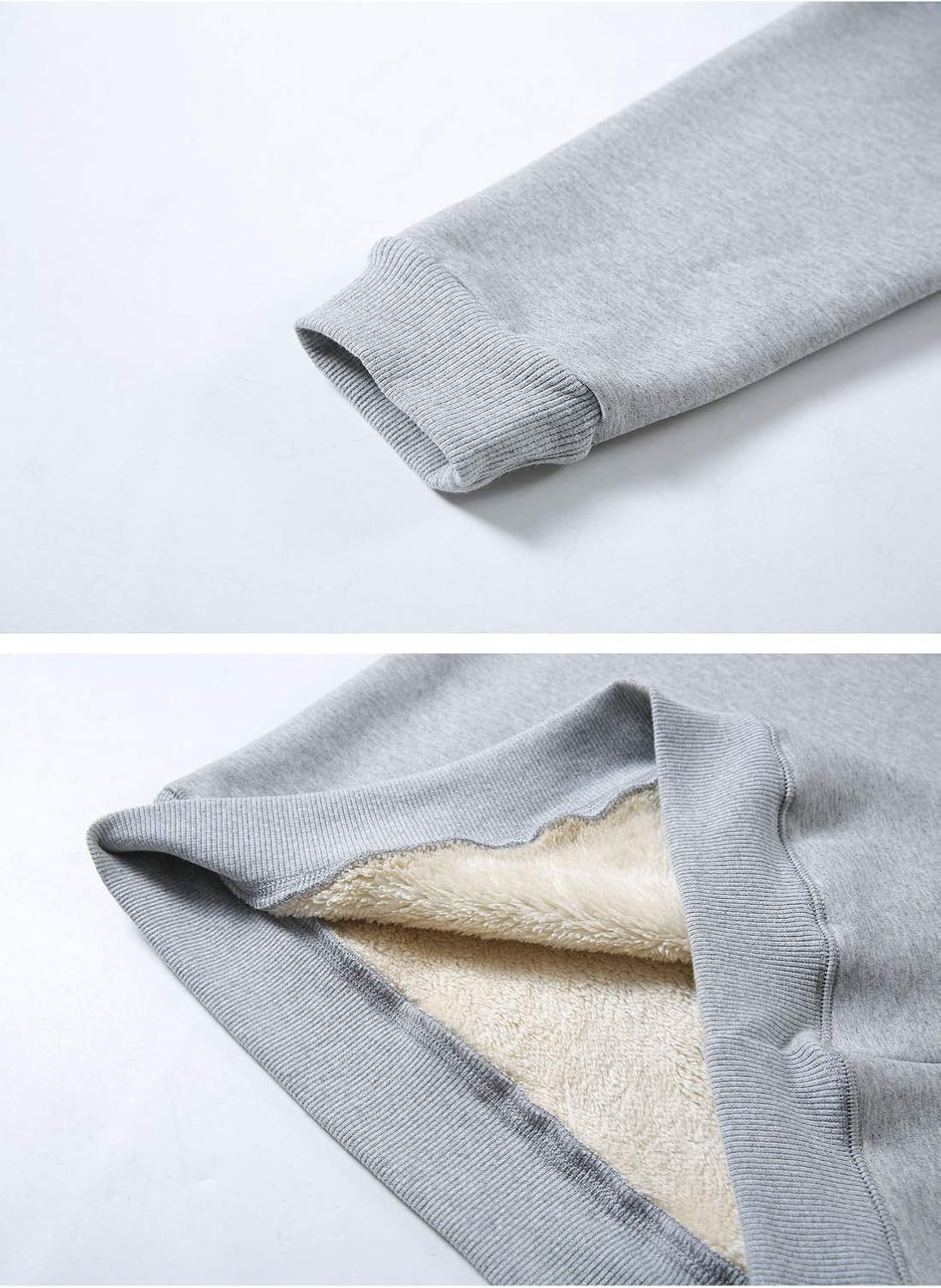 Flygo Women's Girls Warm Fleece Sherpa Lined High Neck Pullover Sweatshirt