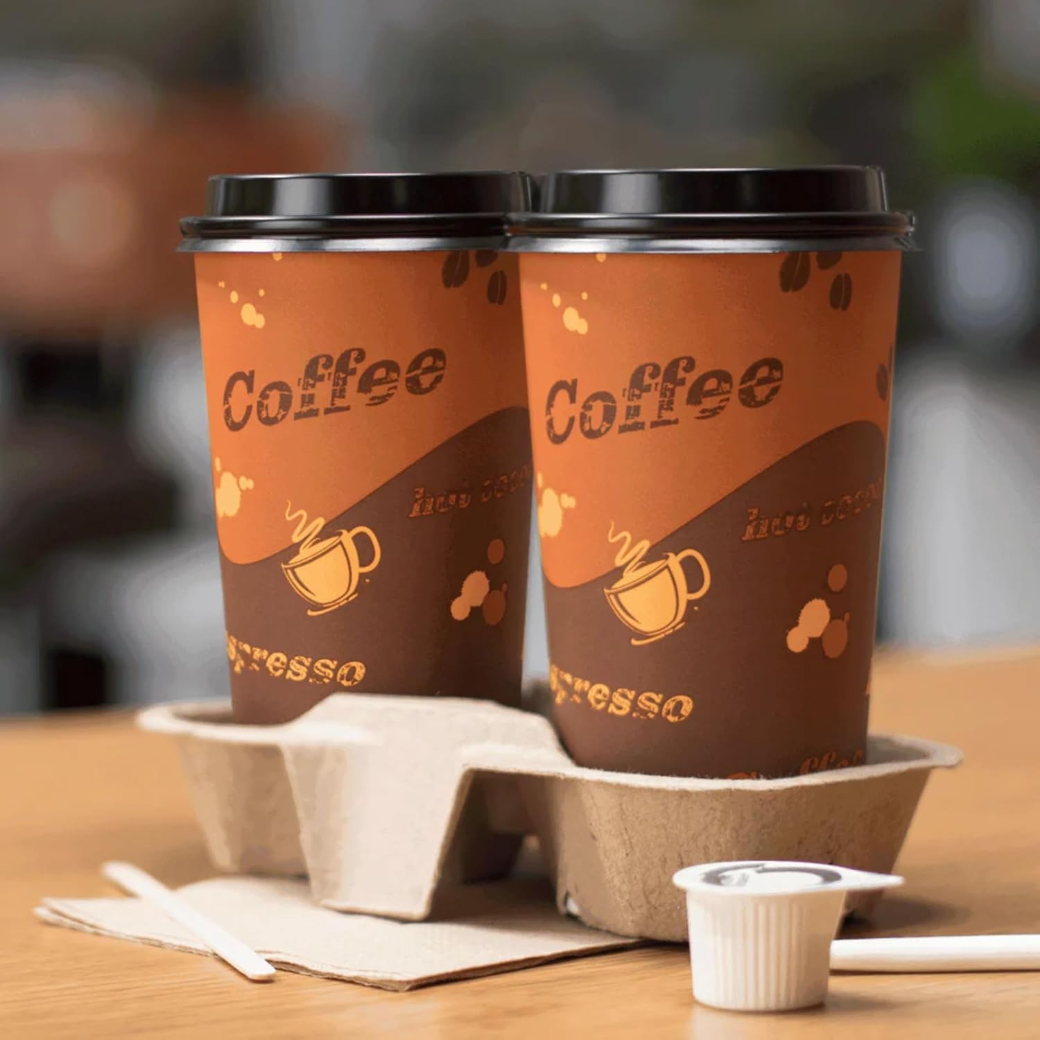 Karat 20 oz Paper Hot Coffee Cups [600 ct] Disposable, Leak-Resistant Double Poly-Lined Cups for Hot Beverages, 90mm (C-K520) - Image 5