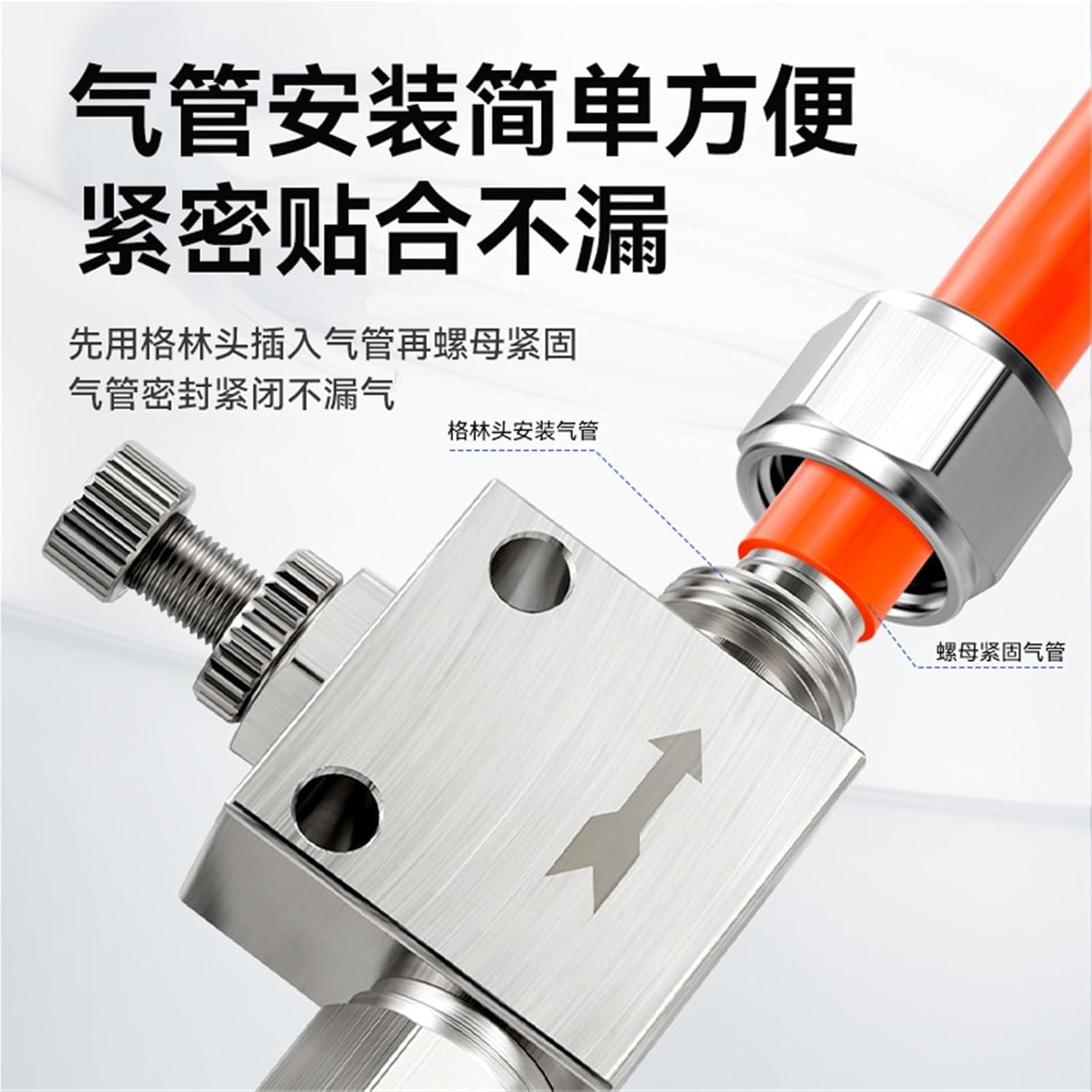 Copper Air Pipe Quick Screw Joint Speed Regulation One-way Flow Limiting Cylinder Metal Pneumatic Throttle Valve SL6-01/8-02 1Pcs(Quick-screwSL4-01)